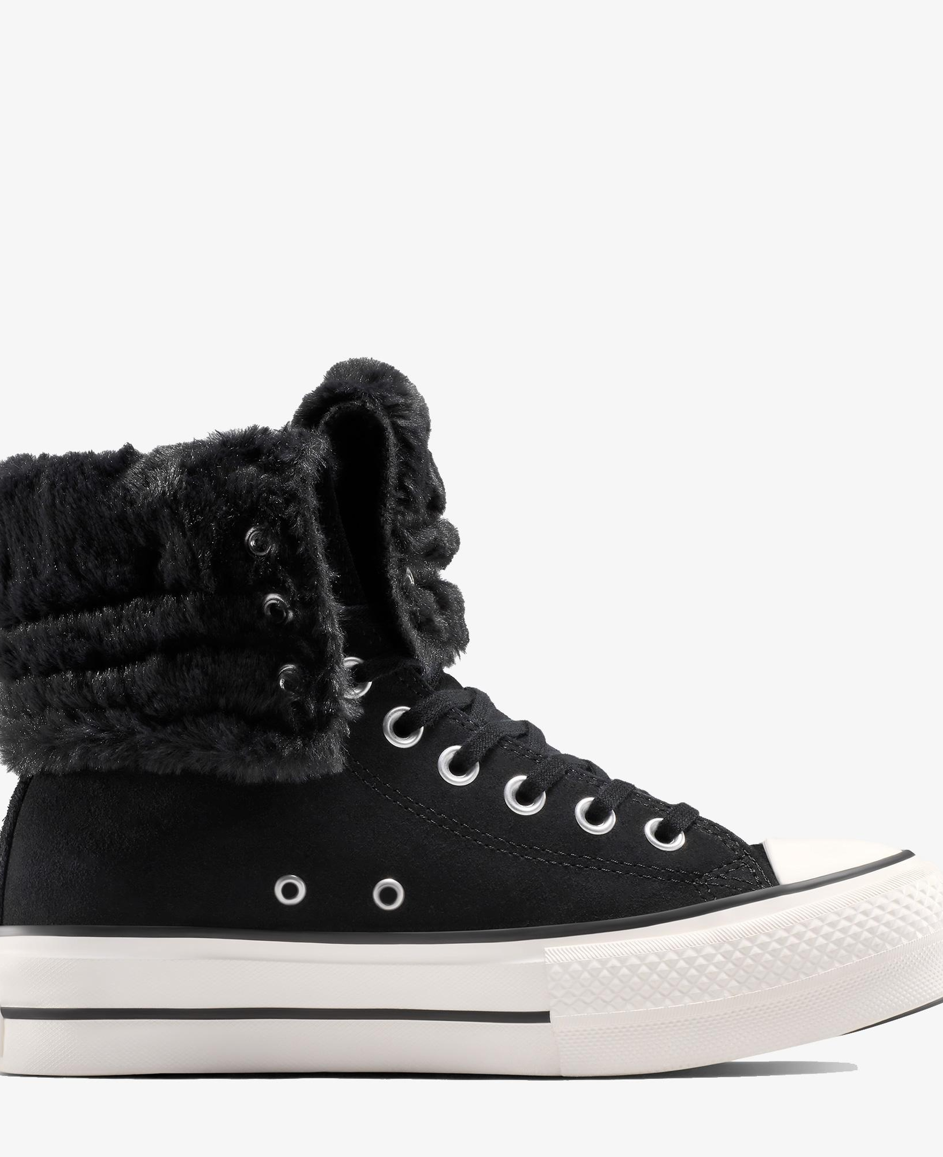 Converse Chuck Taylor All Star Fold Over Lift Kadın Siyah Sneaker