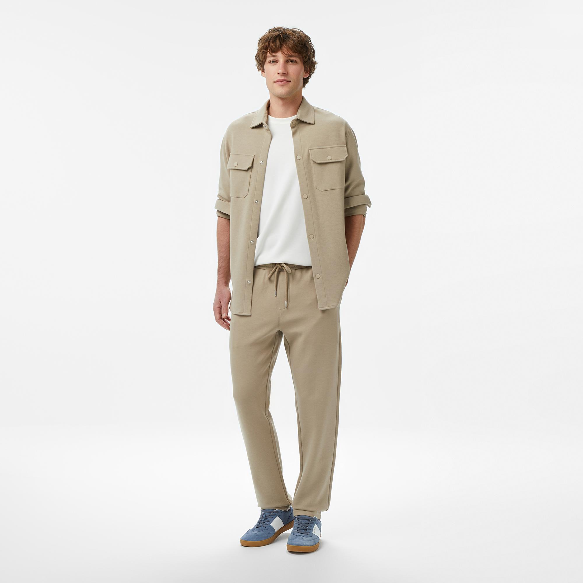 Nautica Erkek Bej Classic Fit Gömlek