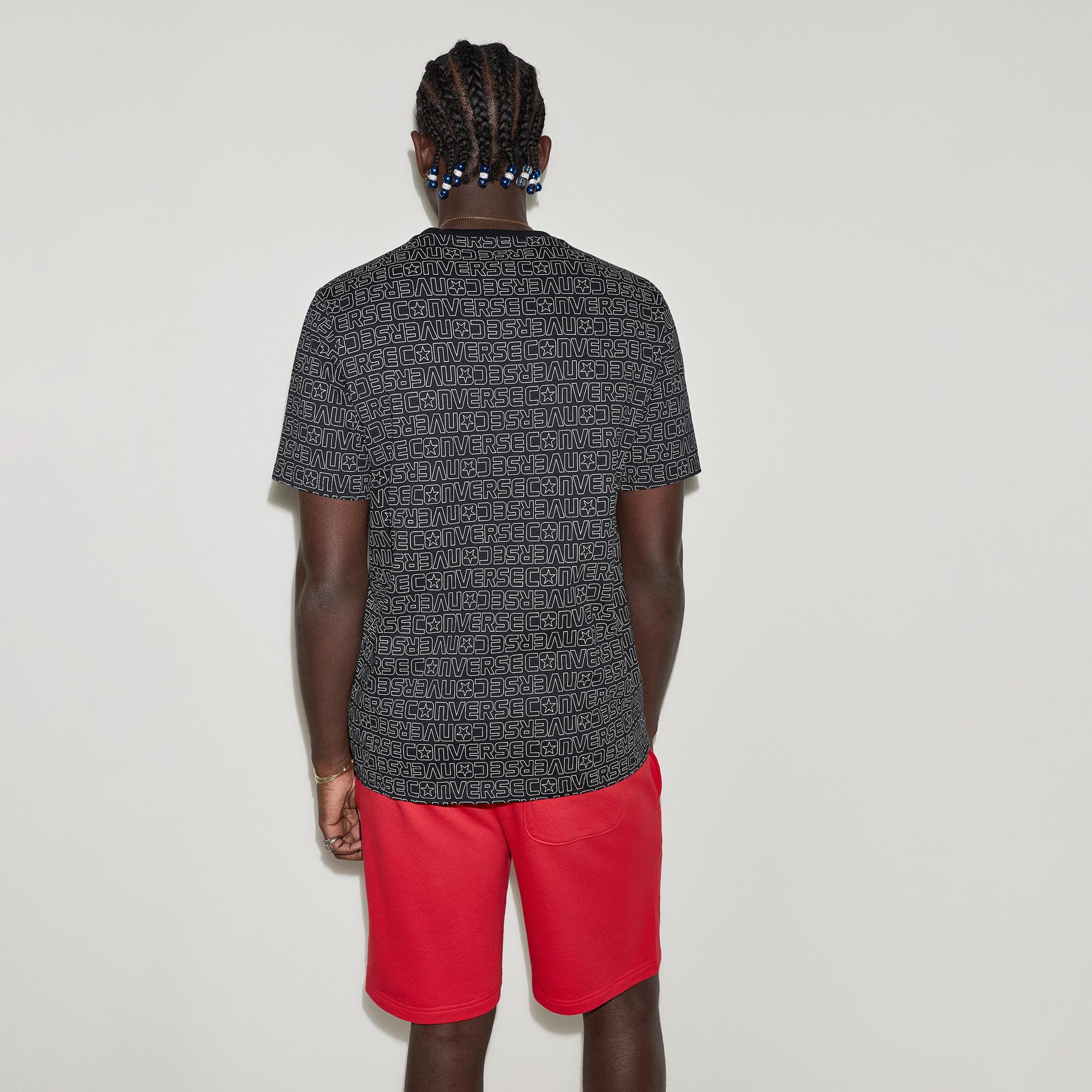 Converse Erkek Siyah 3D Logo T-Shirt