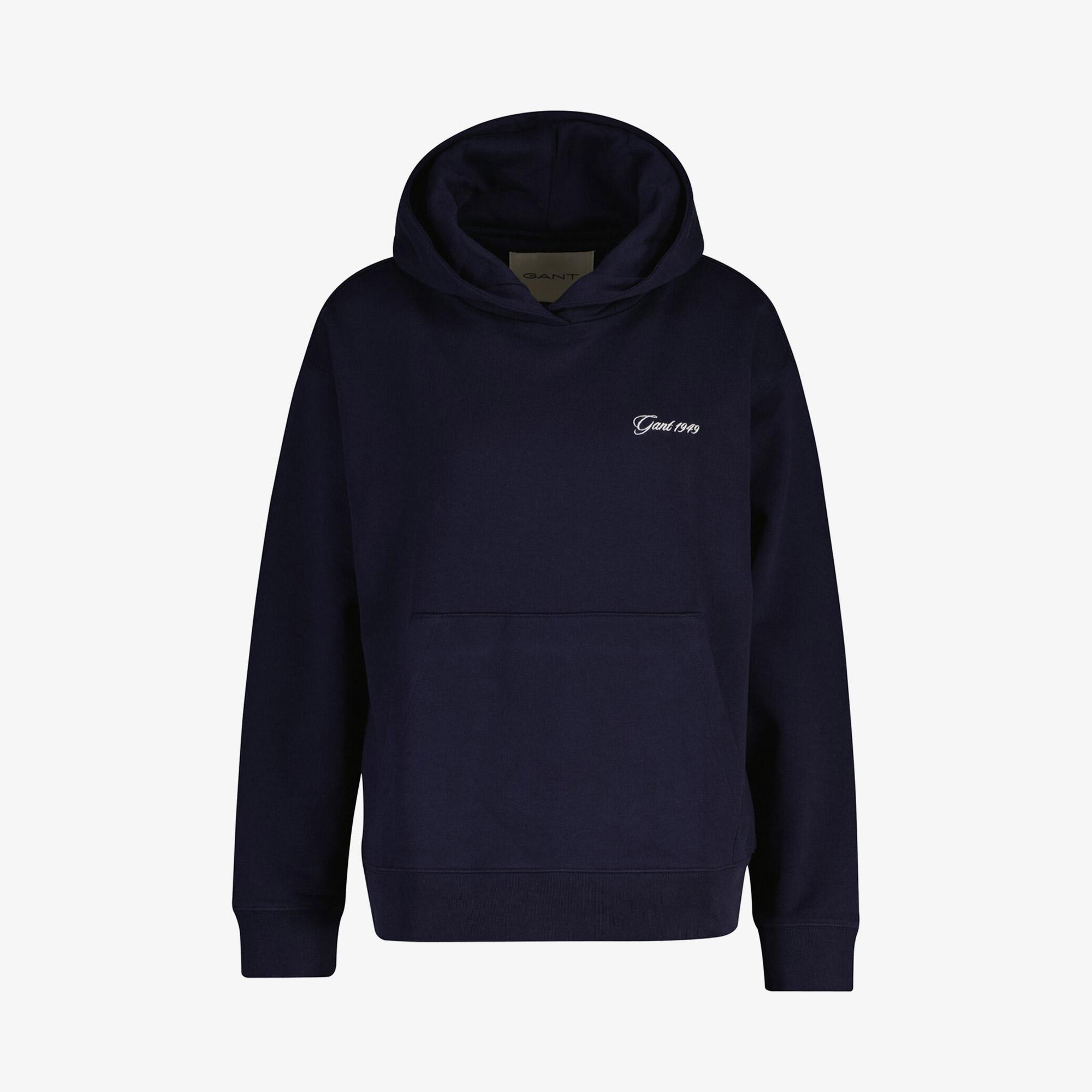 GANT Kadın Lacivert Regular Fit Kapüşonlu Sweatshirt