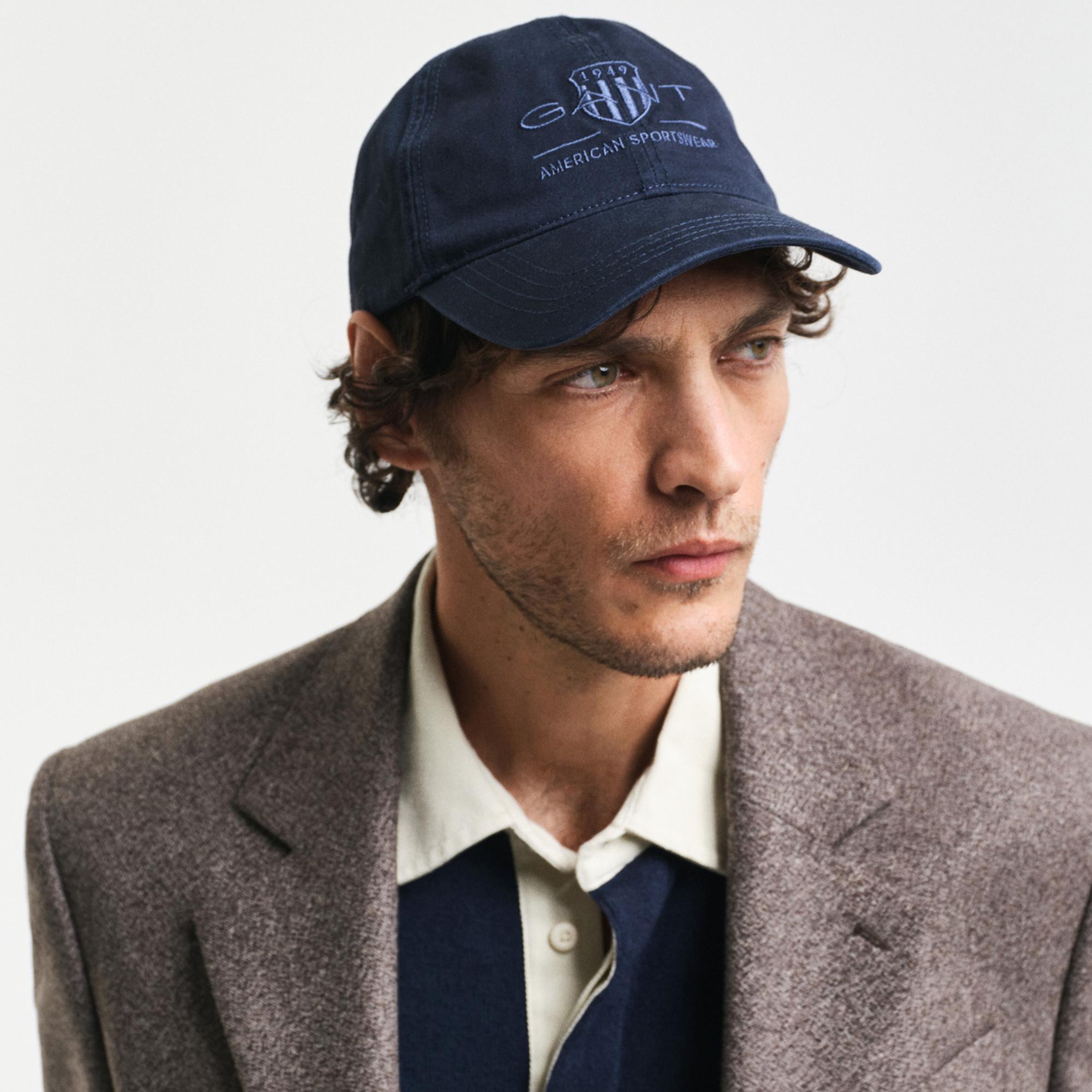 GANT Unisex Lacivert Logolu Şapka