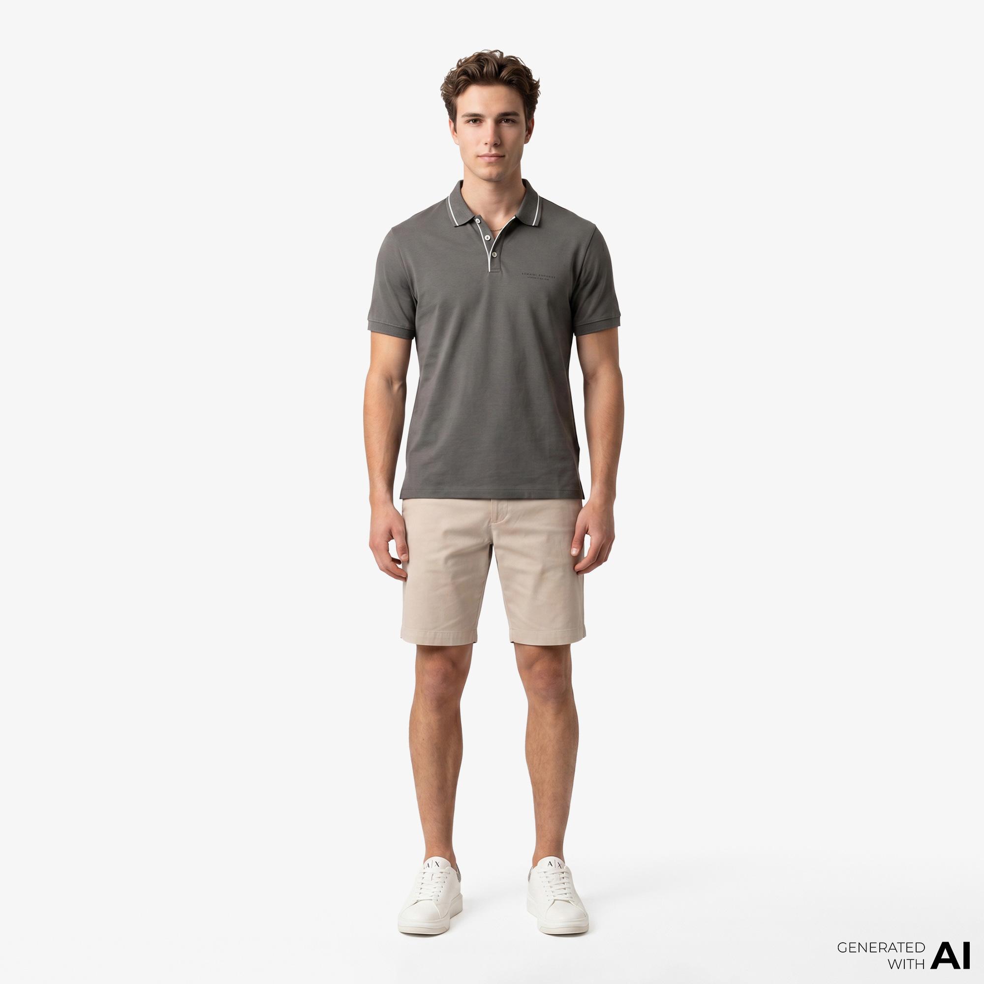 Armani Exchange Erkek Gri Polo
