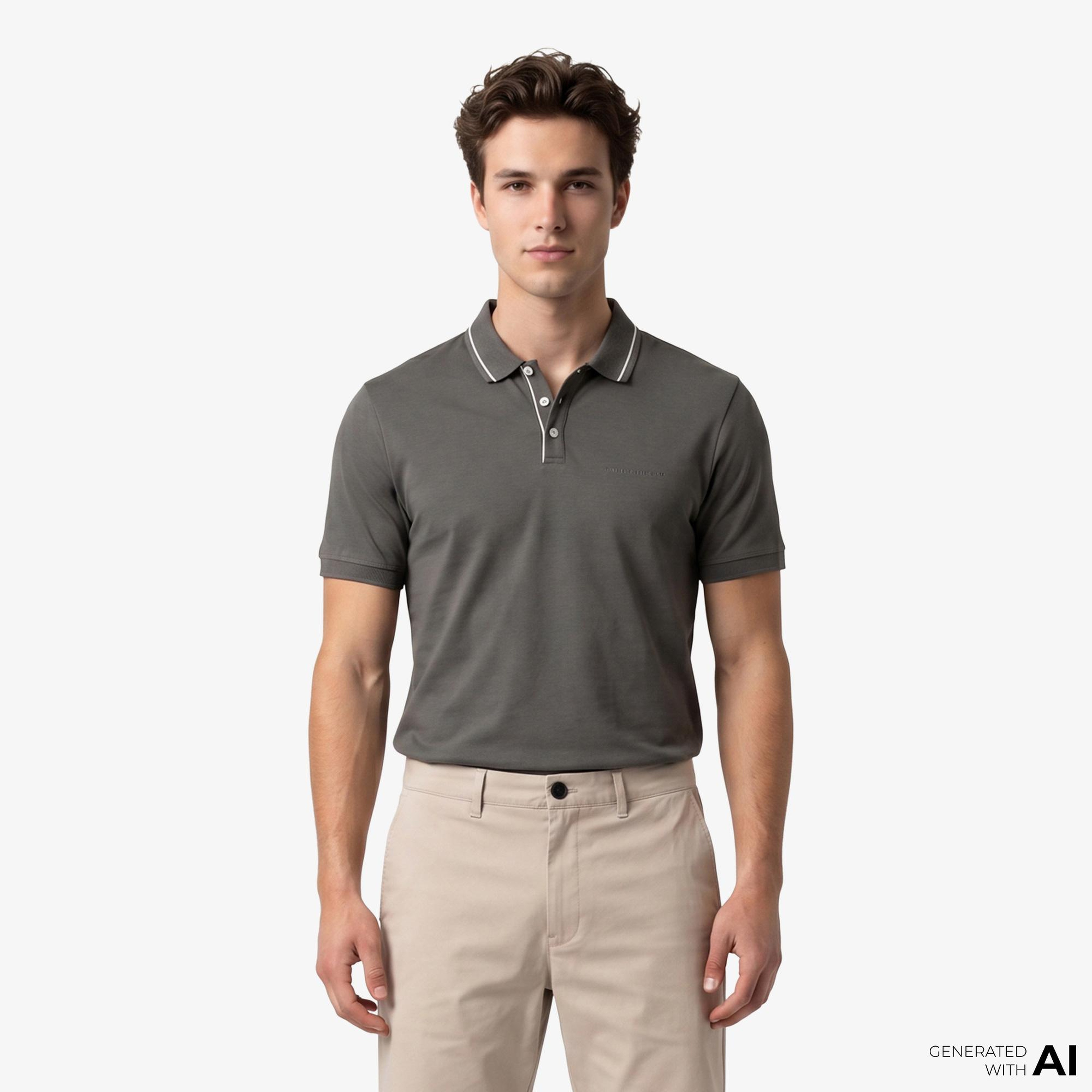 Armani Exchange Erkek Gri Polo