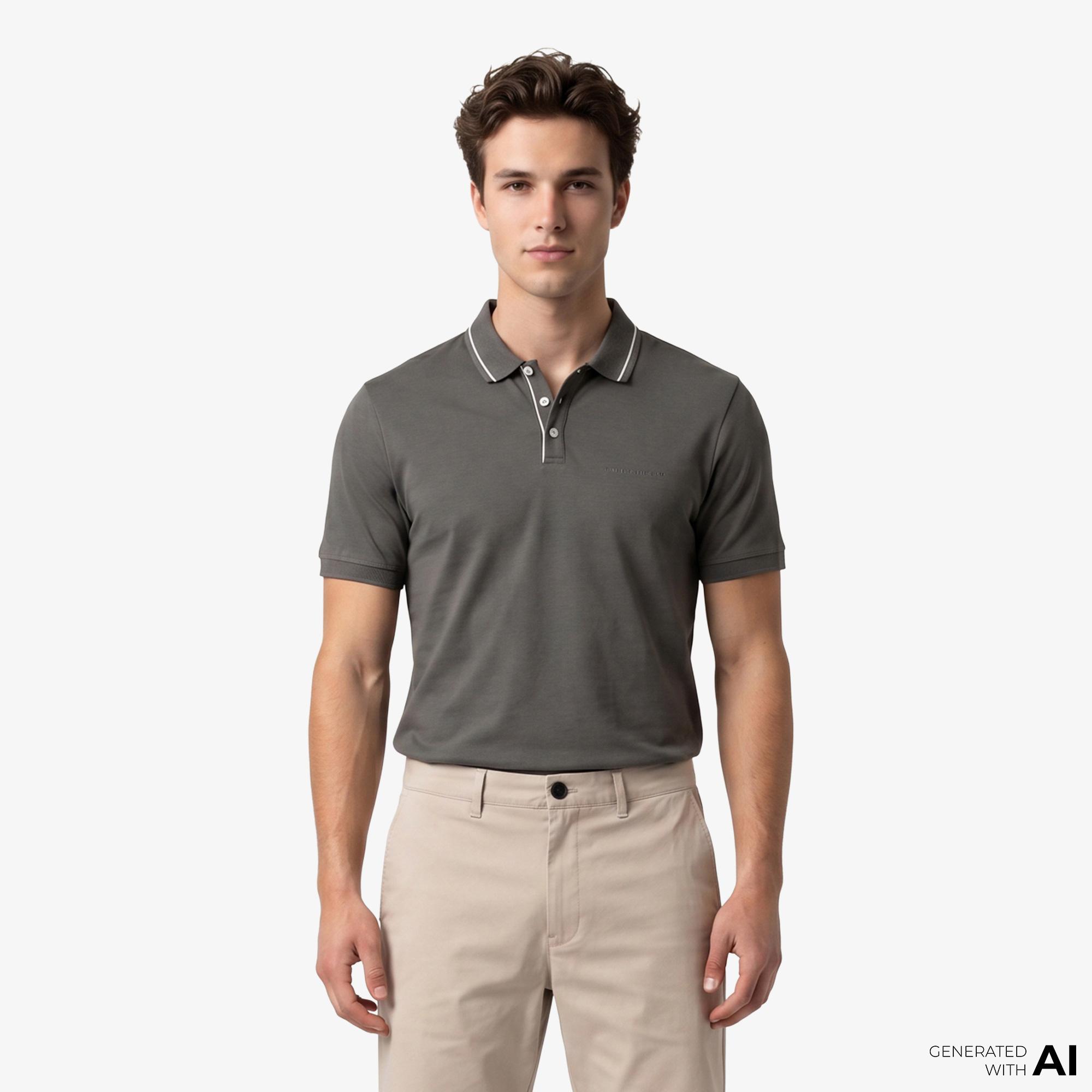 Armani Exchange Erkek Gri Polo