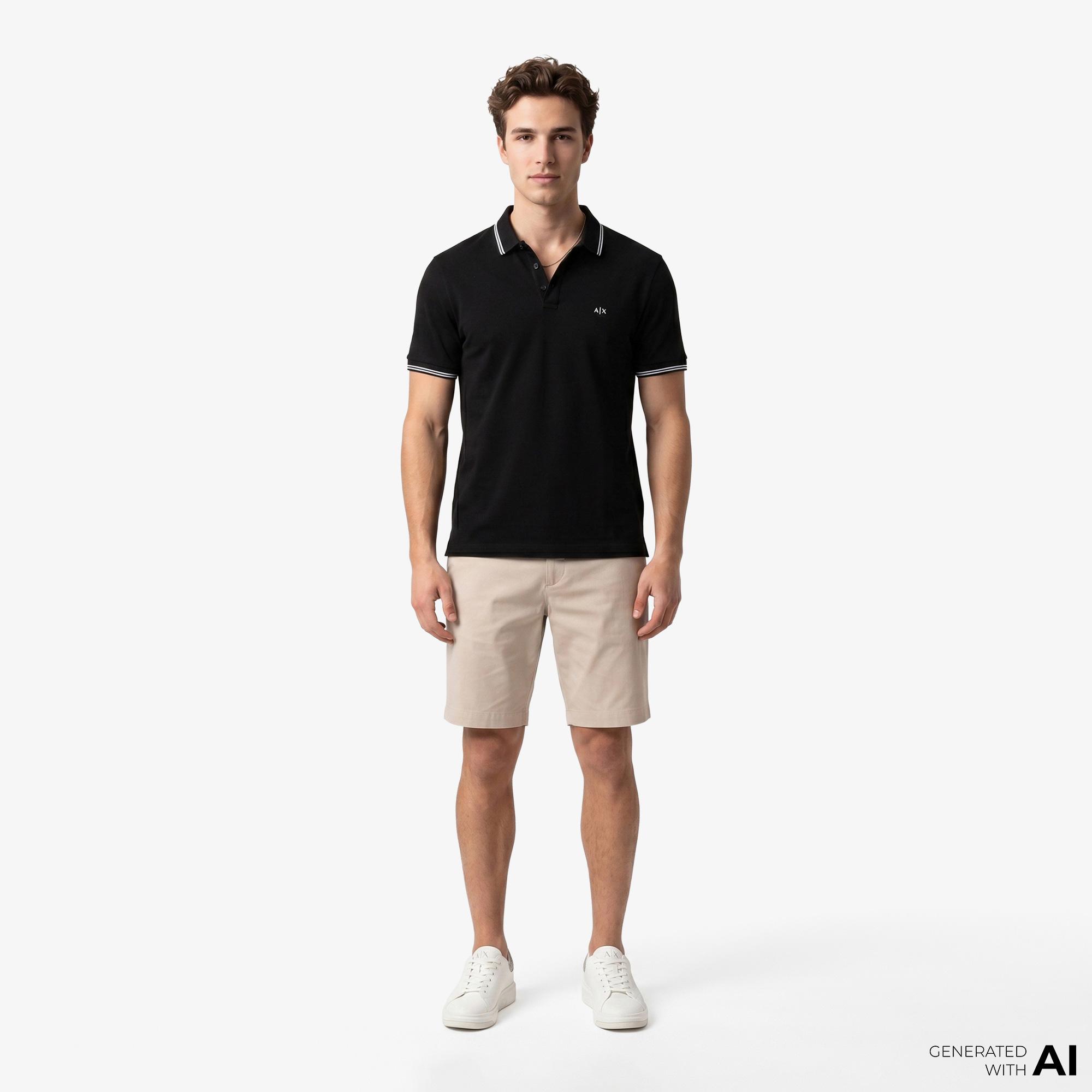 Armani Exchange Erkek Siyah Polo