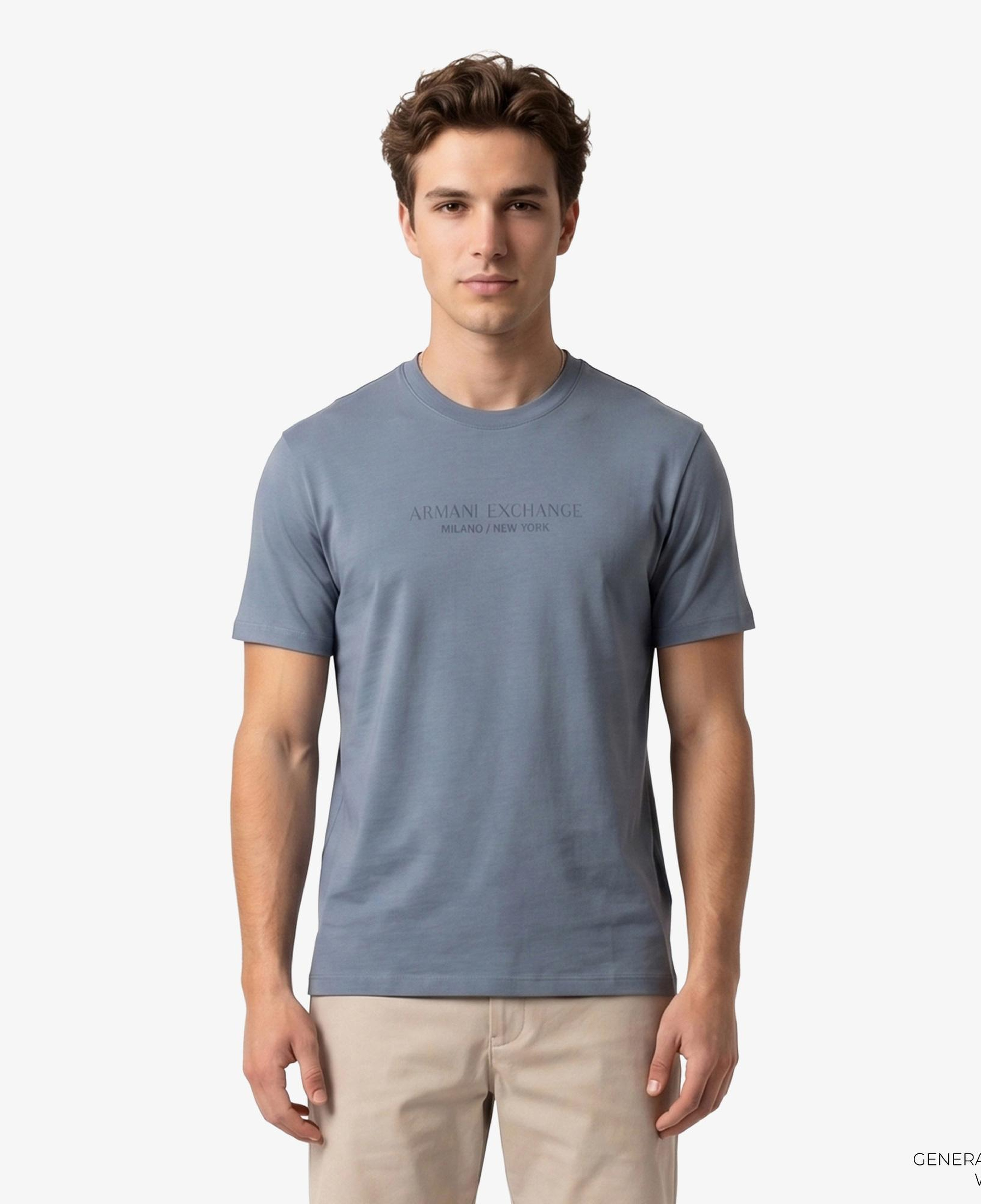 Armani Exchange Erkek Mavi T-Shirt