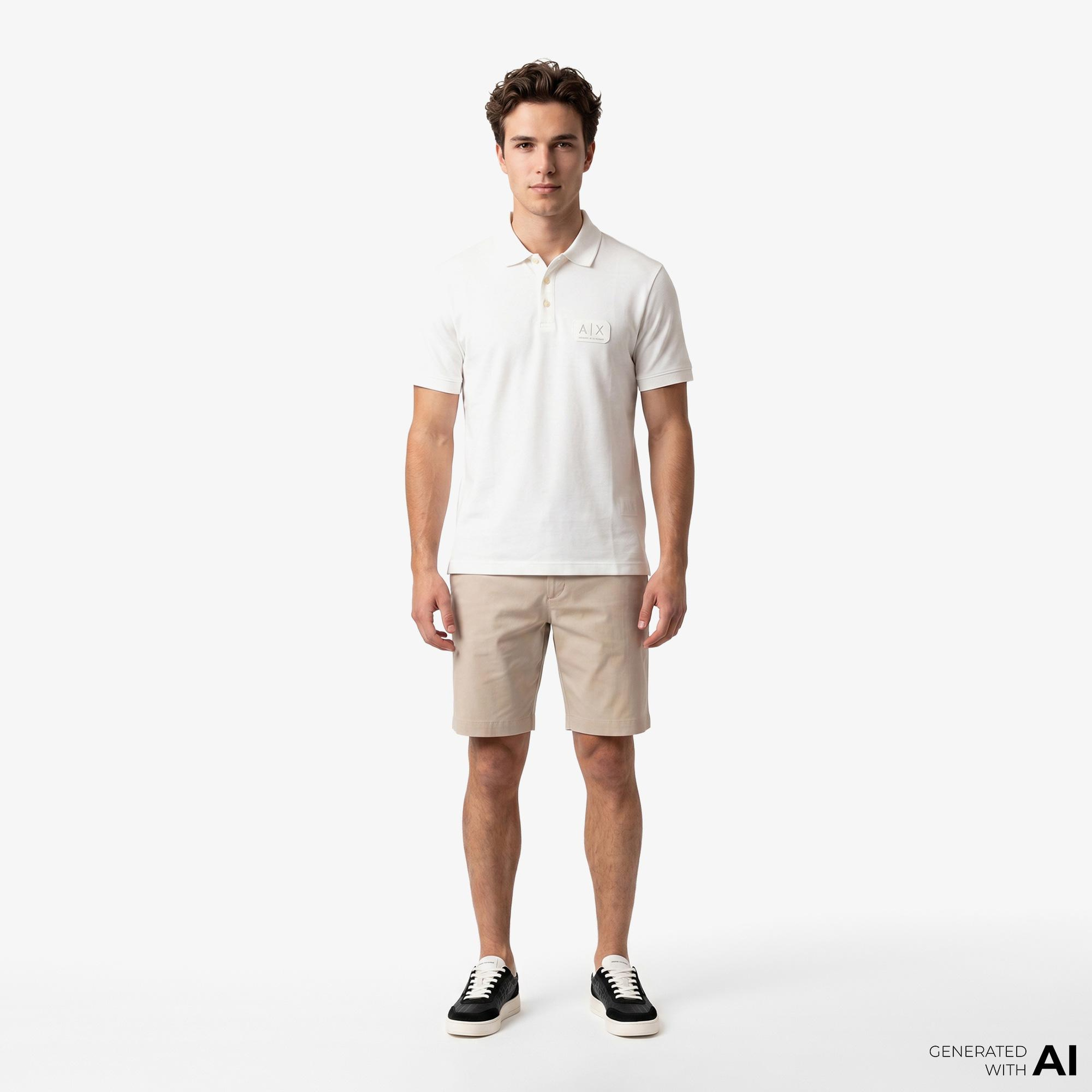 Armani Exchange Erkek Beyaz Polo