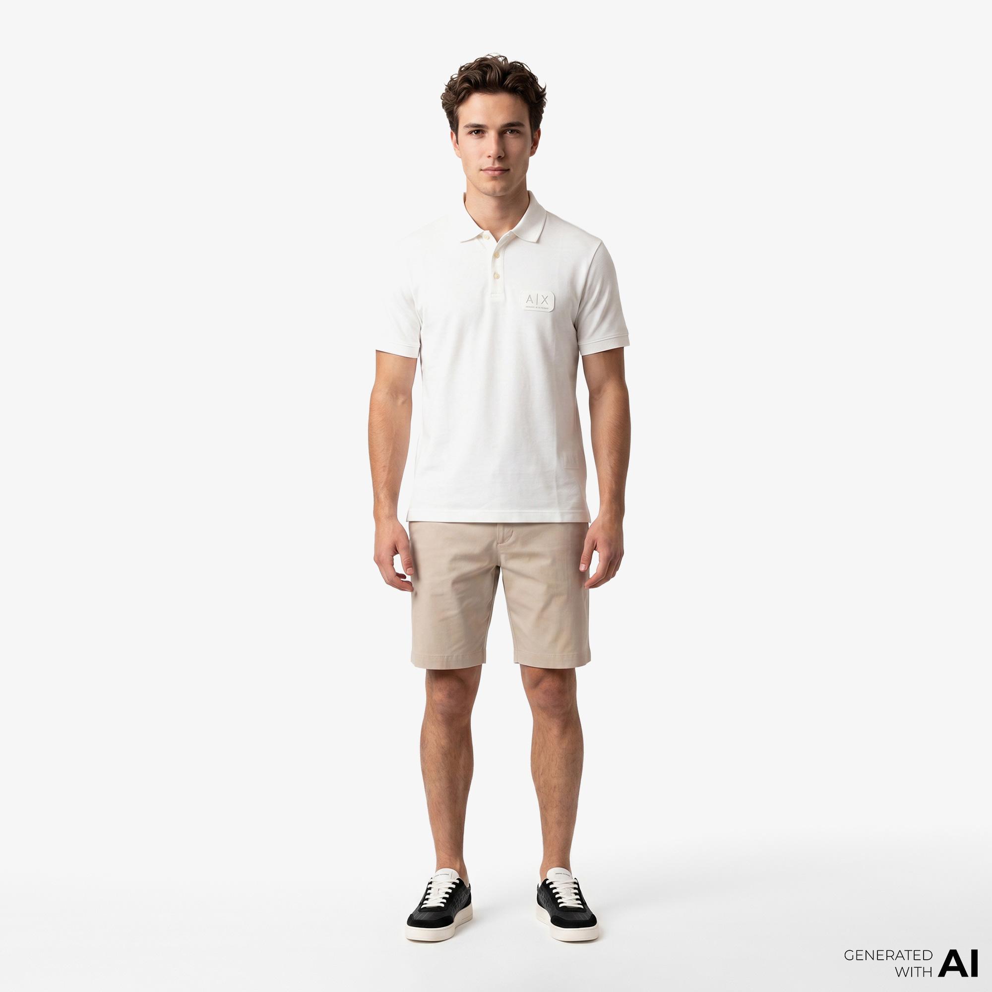 Armani Exchange Erkek Beyaz Polo