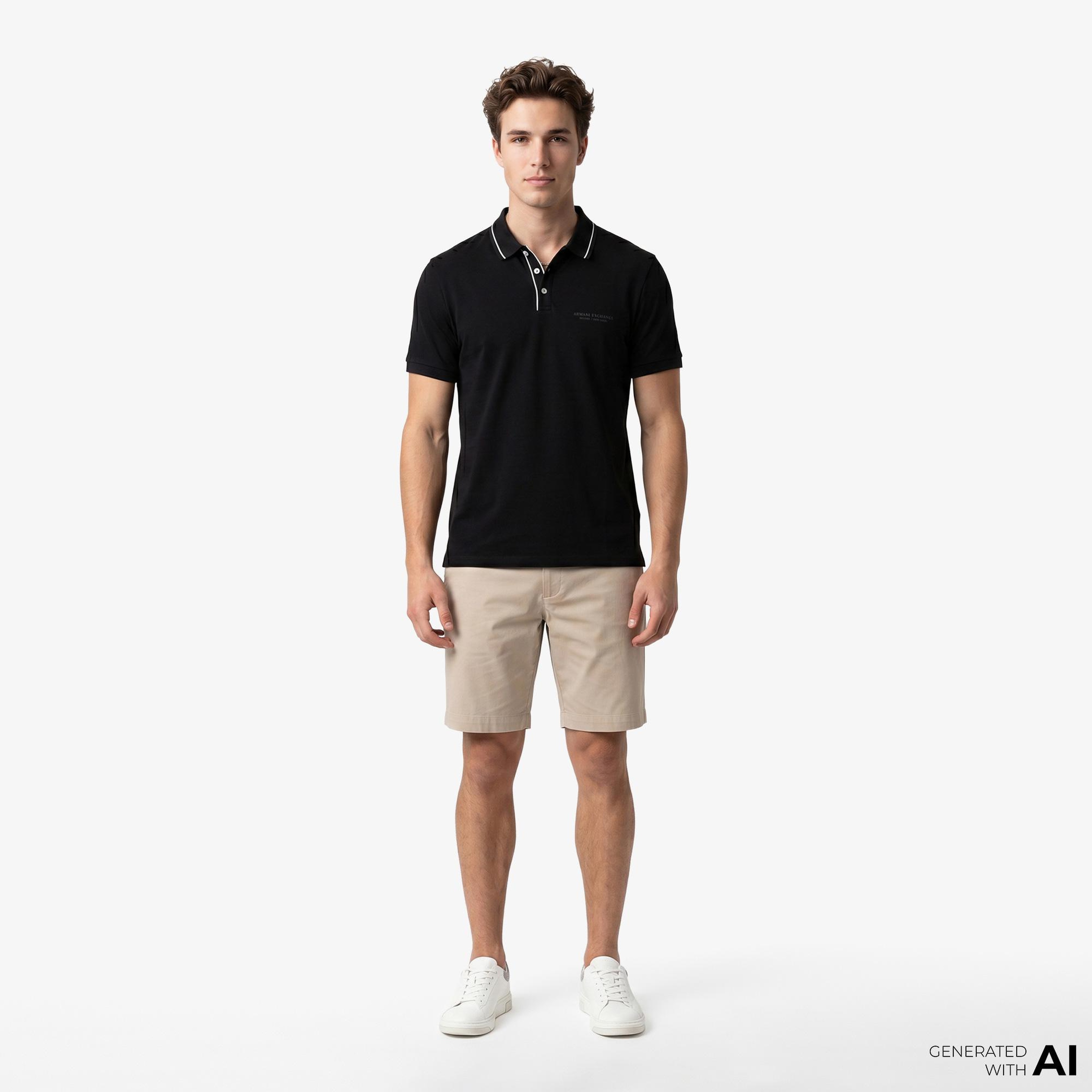 Armani Exchange Erkek Siyah Polo