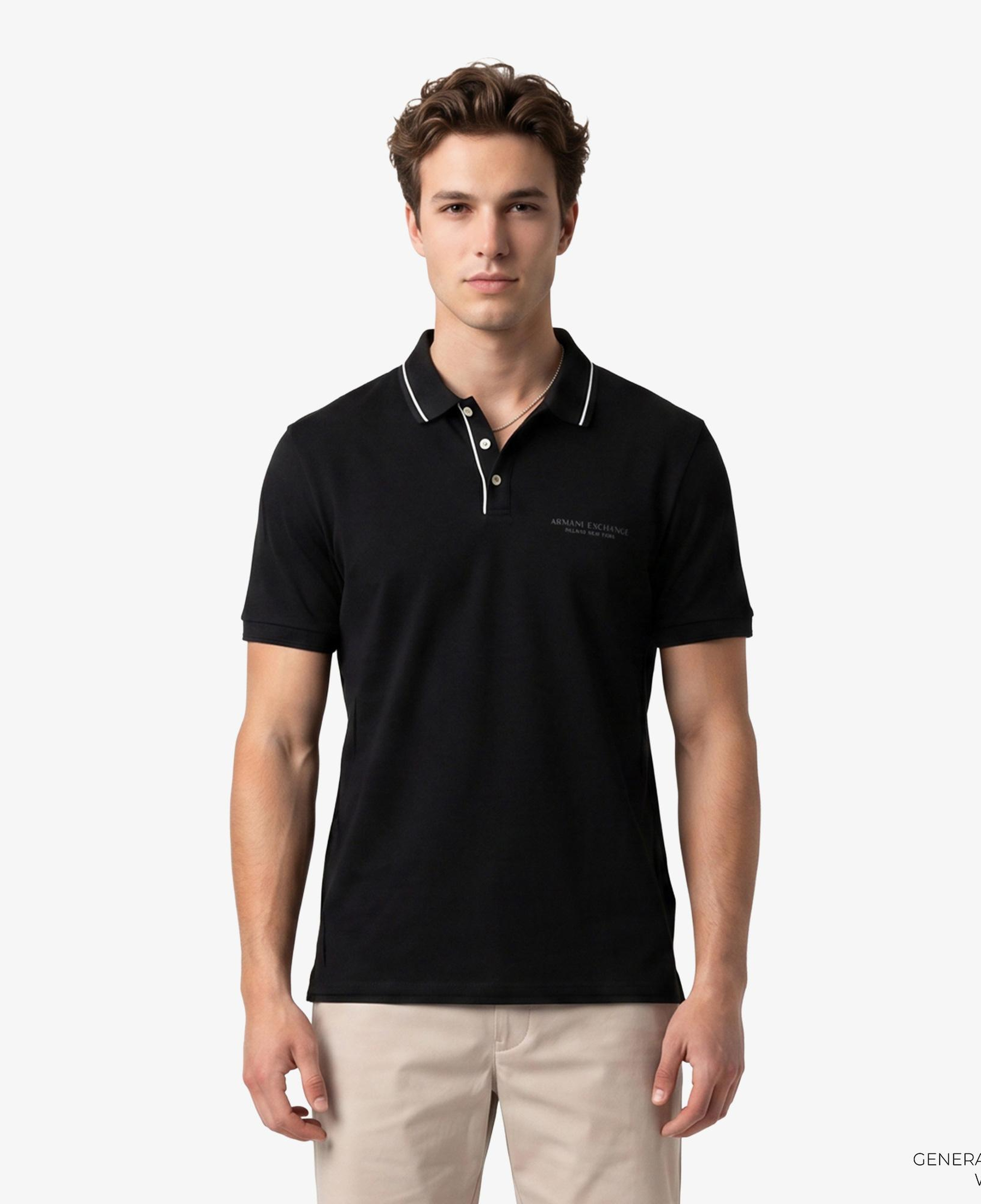 Armani Exchange Erkek Siyah Polo