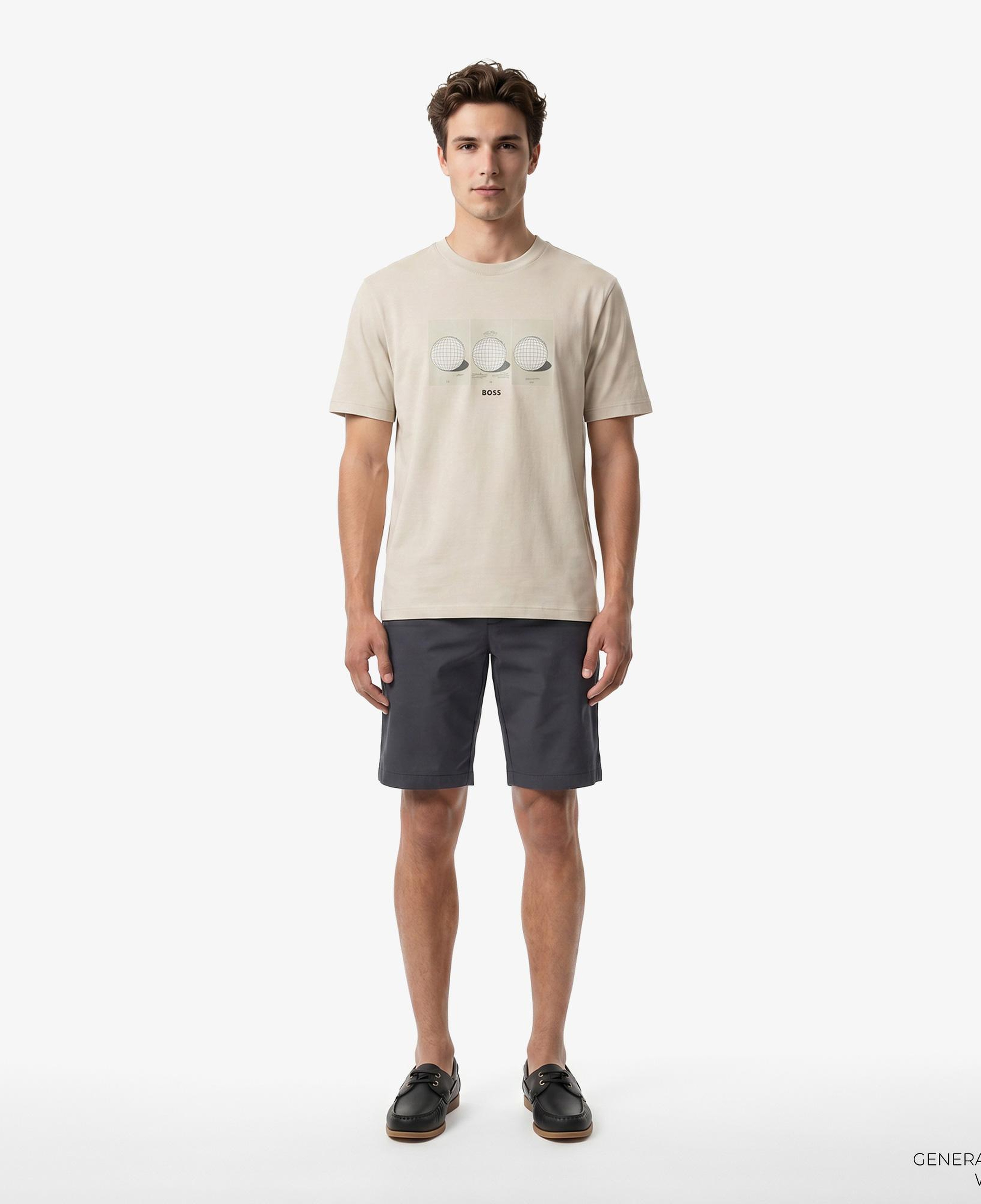 Boss Terrace Photo Erkek Bej T-Shirt