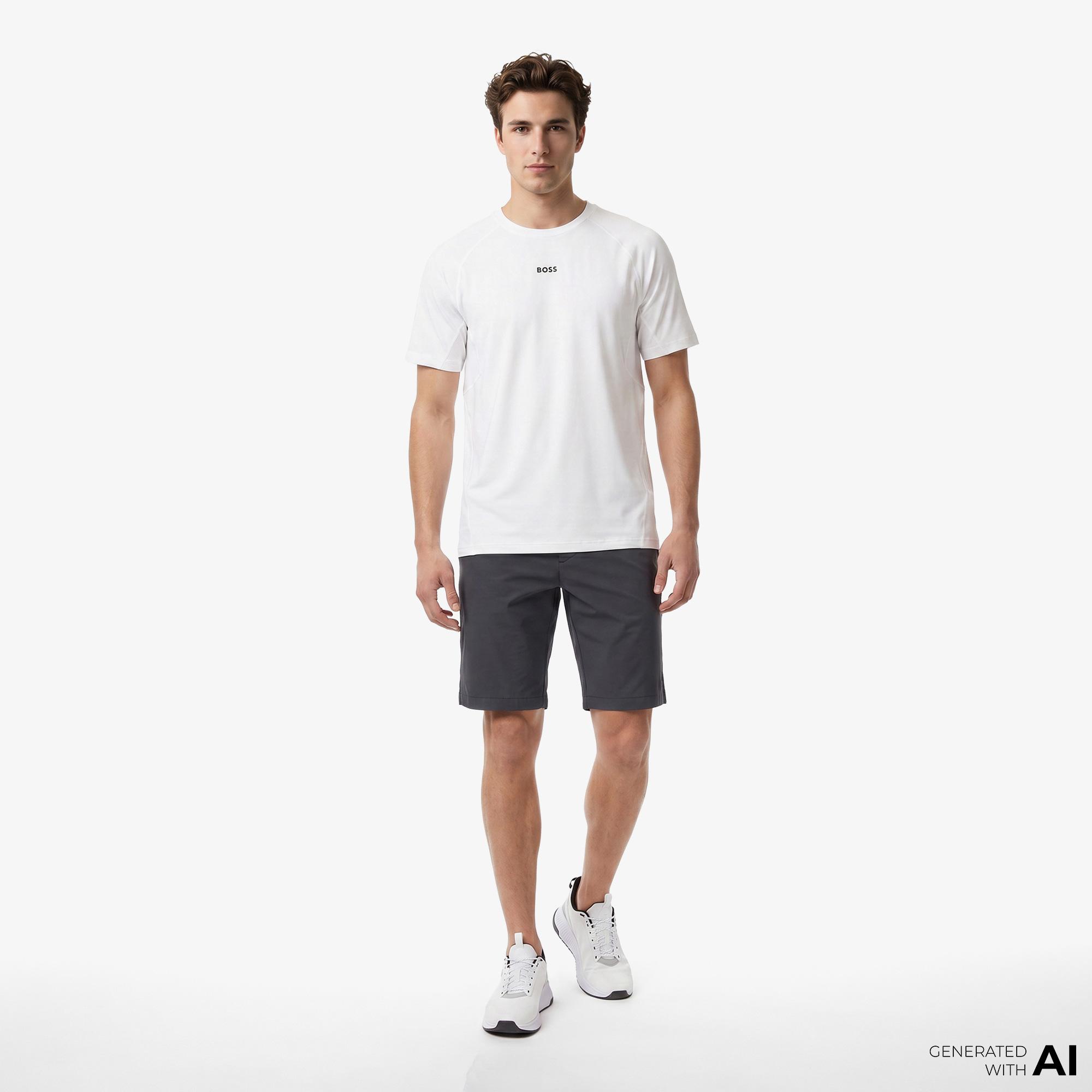 Boss Active Erkek Beyaz T-Shirt