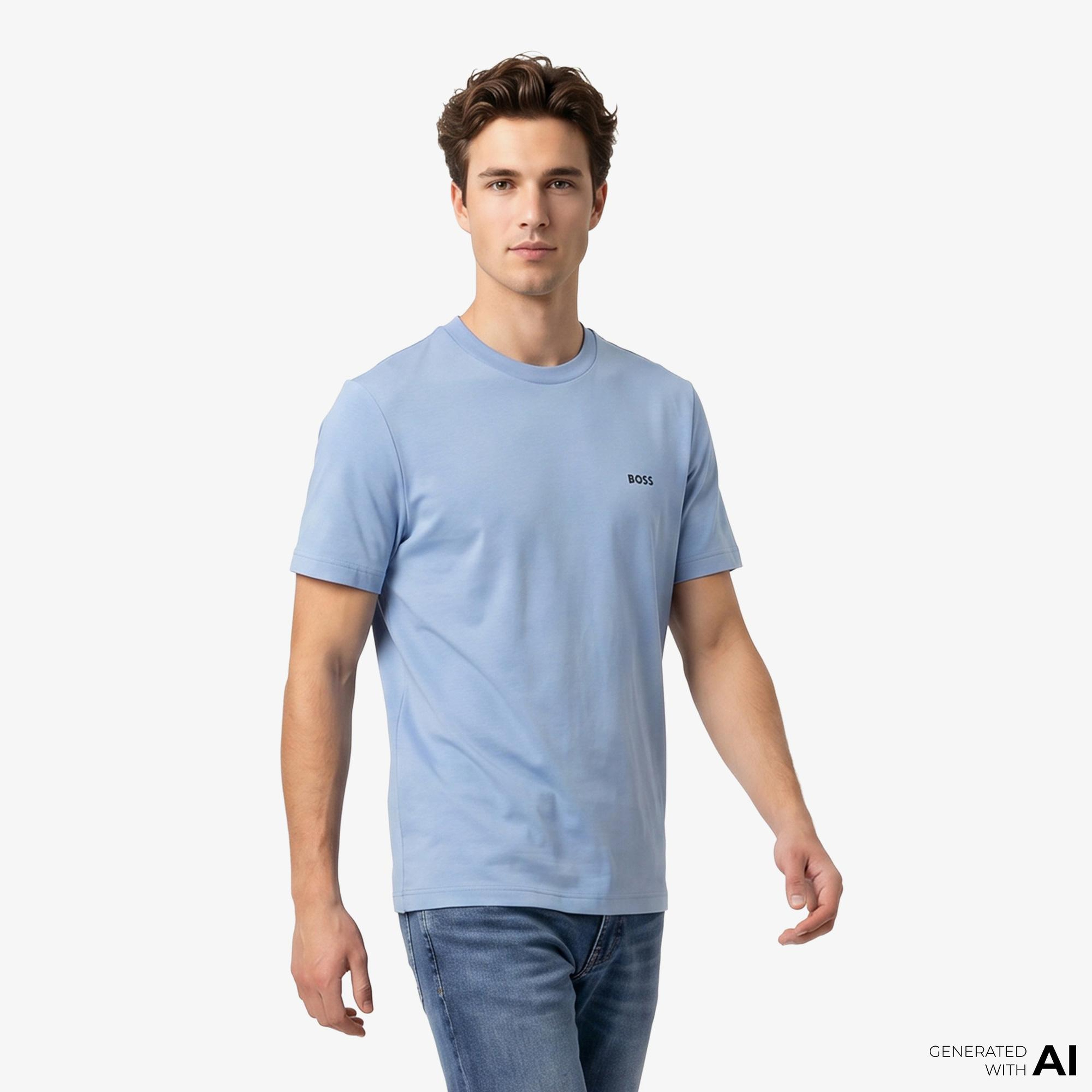 Boss Erkek Mavi T-Shirt