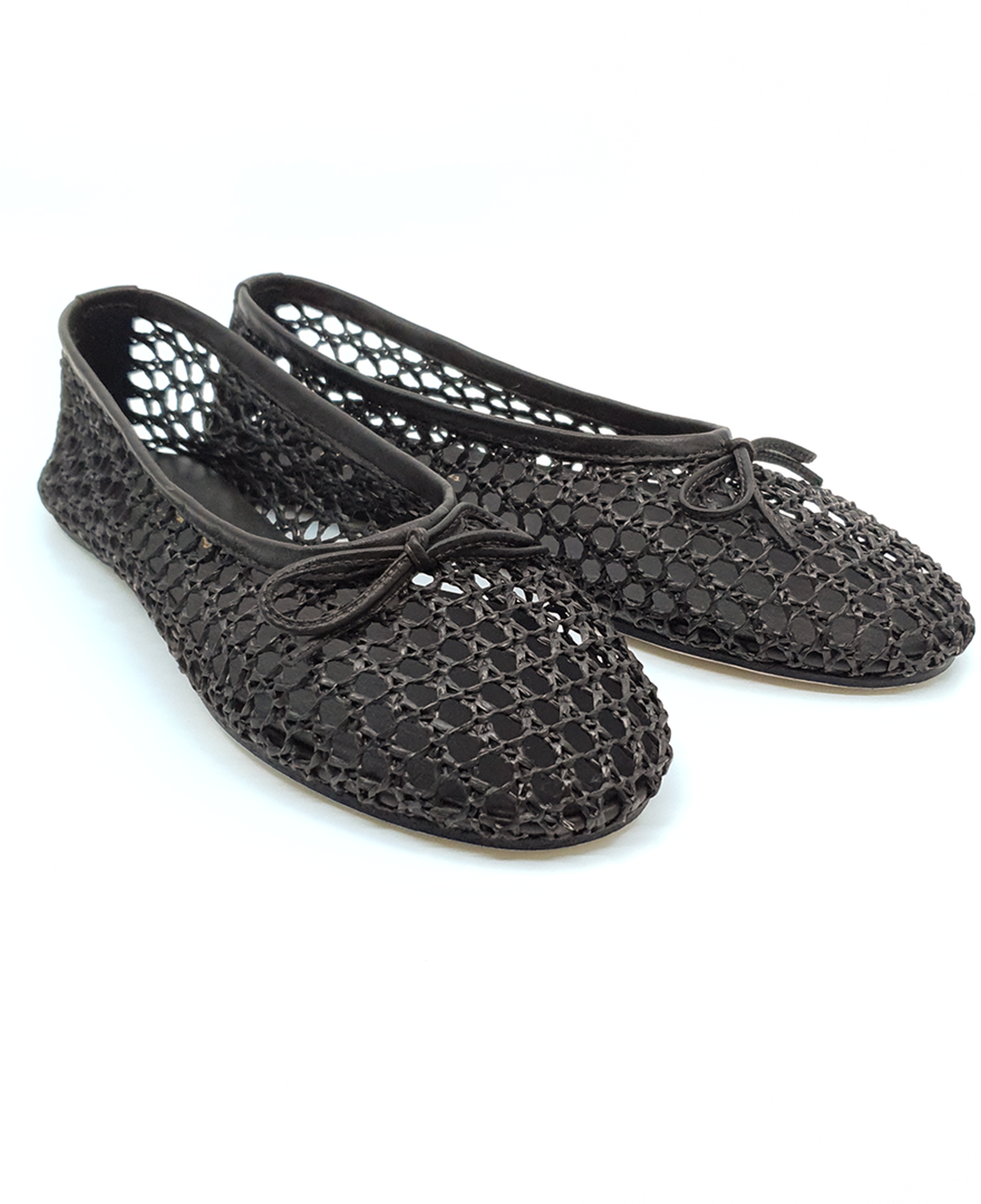Viva - Kahverengi Örgü Barefoot Babet Ayakkabı