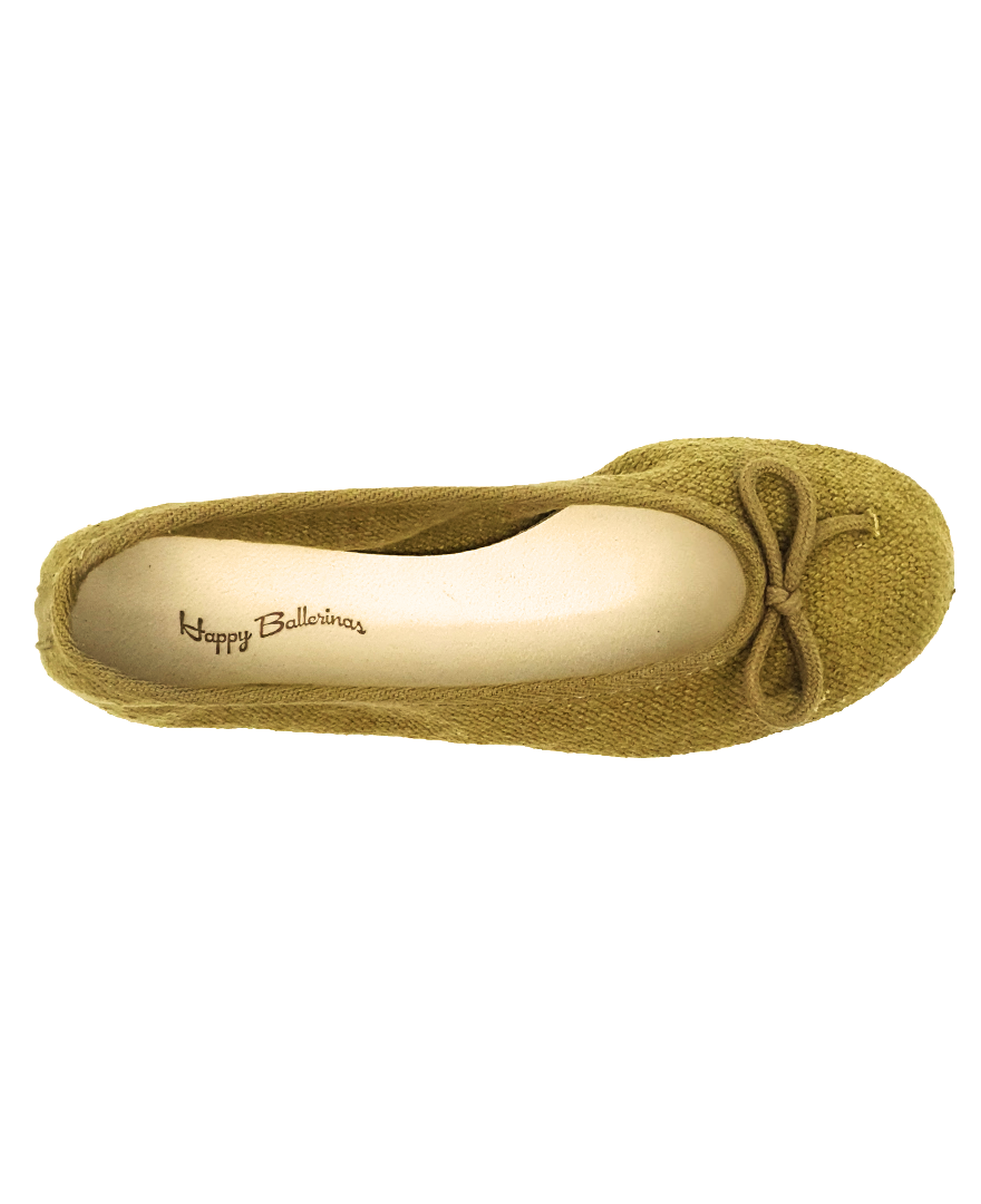 Athena - Yeşil Koton Kumaş Barefoot Babet Ayakkabı