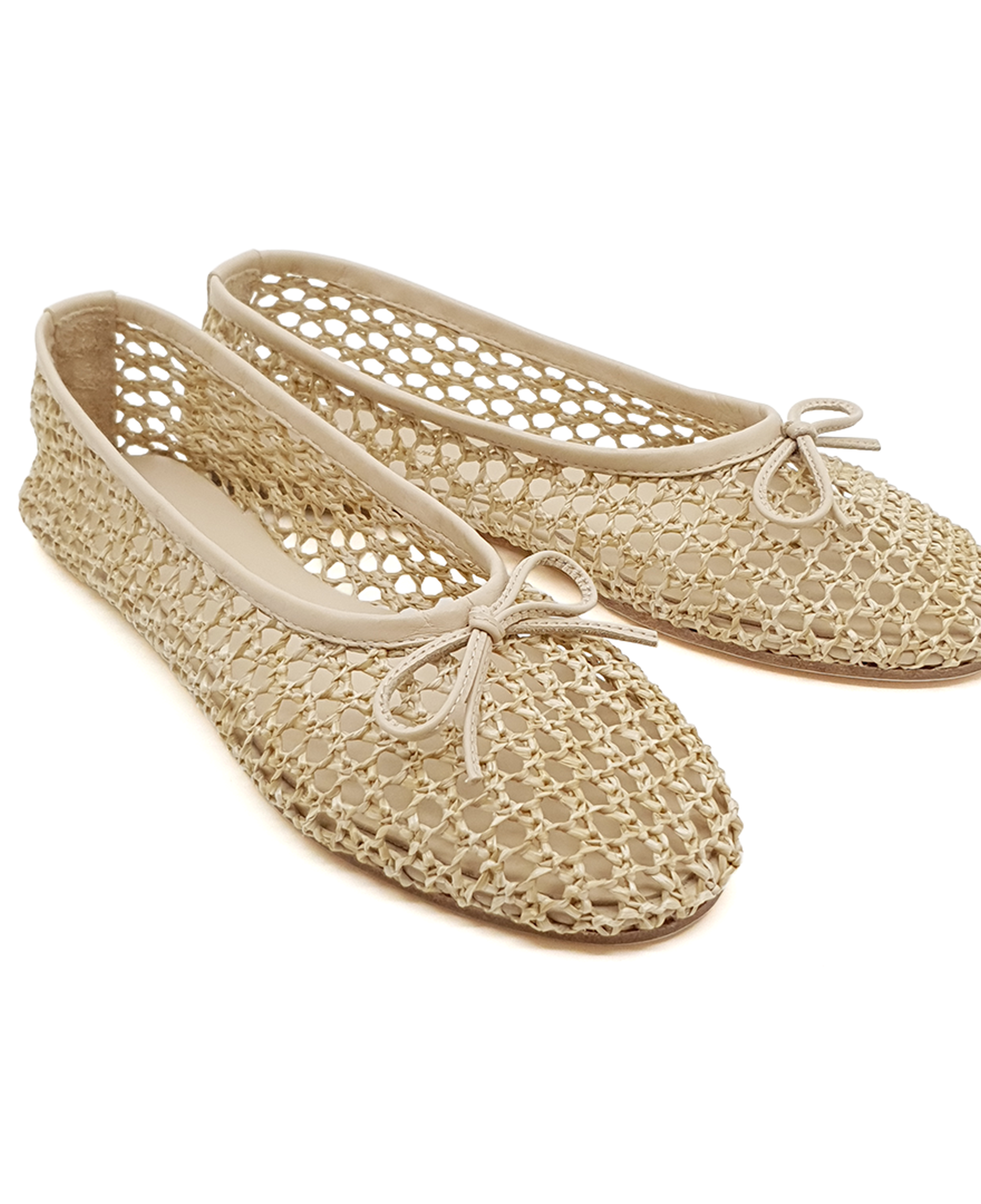 Viva - Bej Örgü Barefoot Babet Ayakkabı