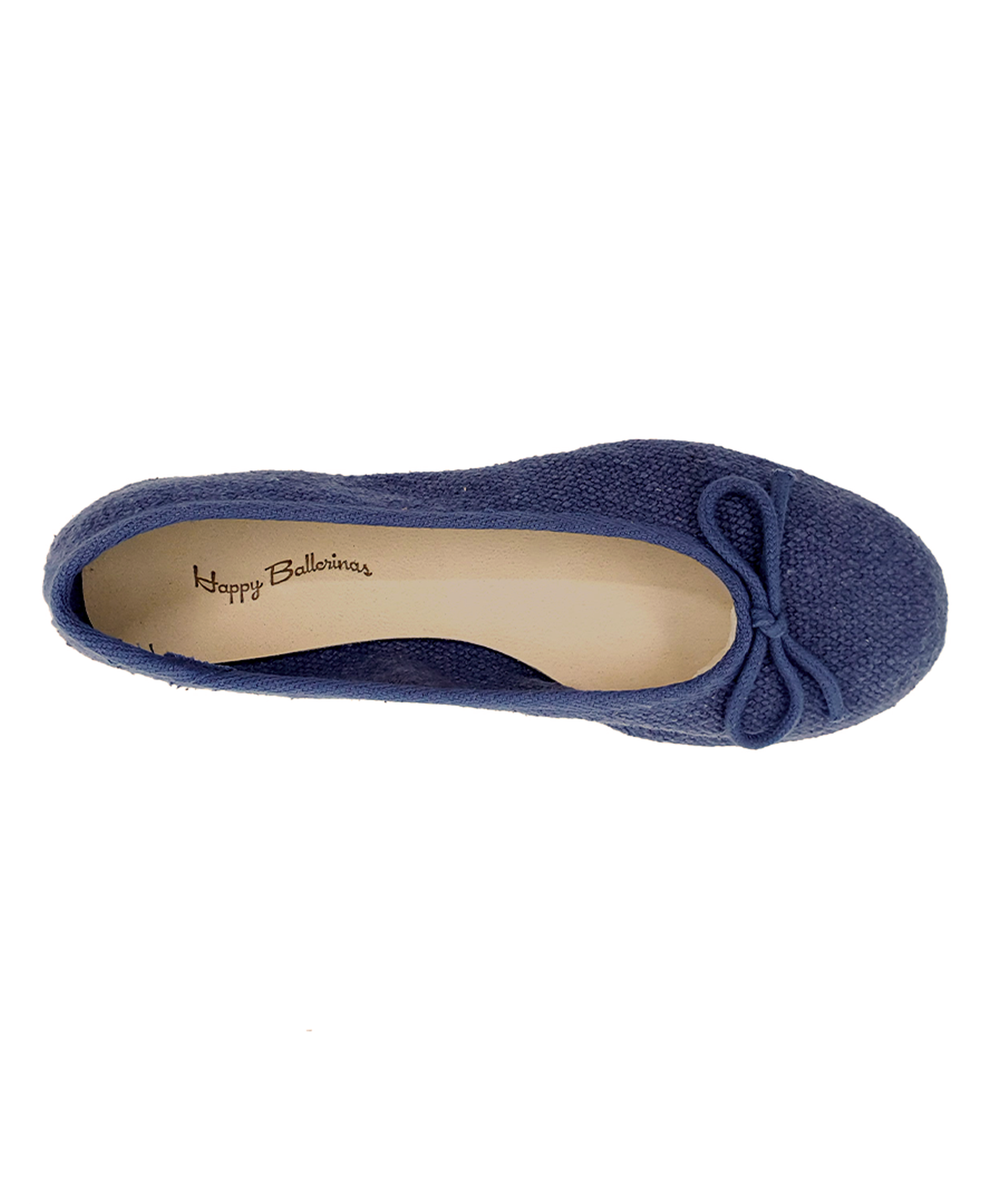 Athena - Lacivert Koton Kumaş Barefoot Babet Ayakkabı