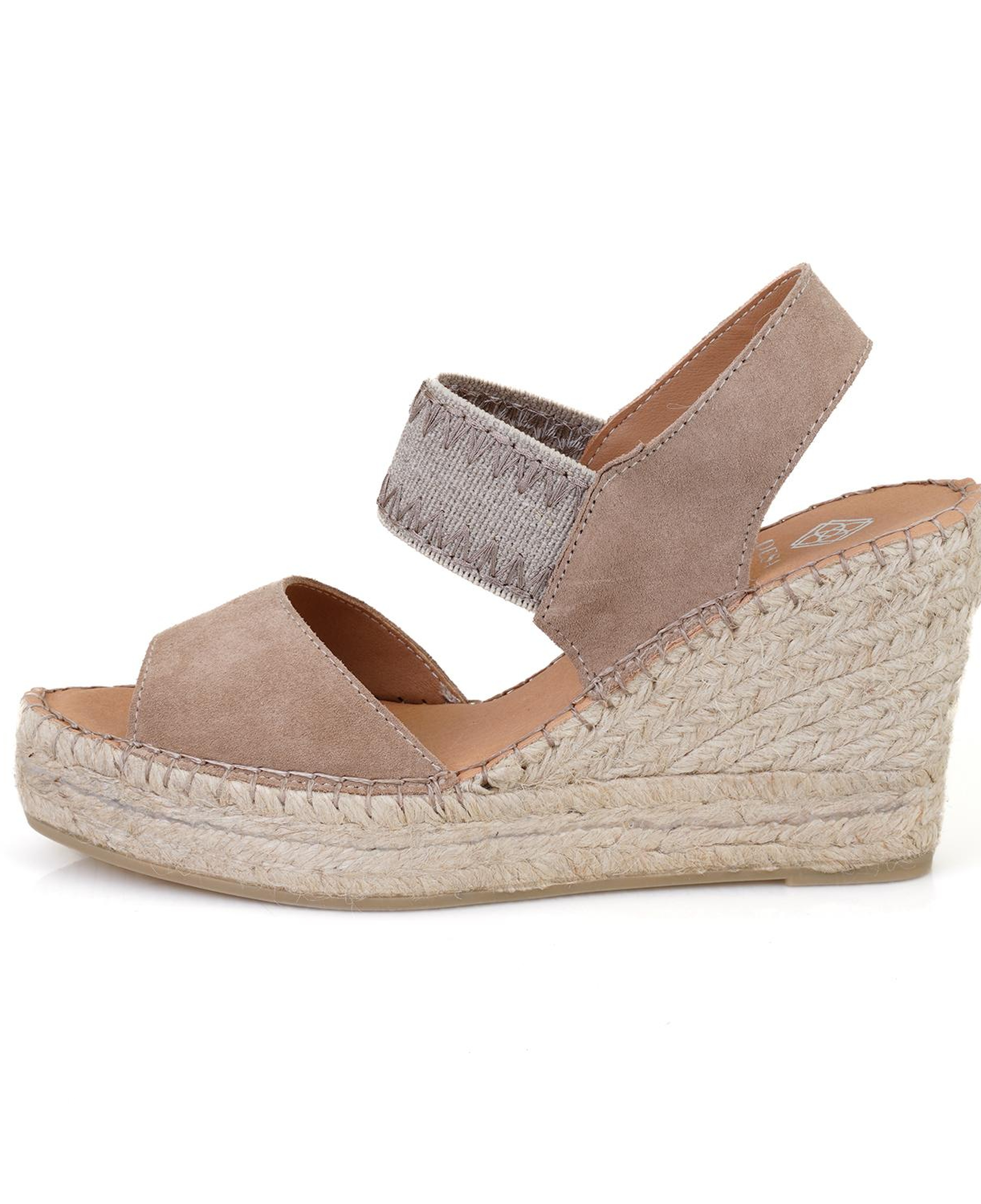 Kadın Bej Dolgu Topuklu Espadril Sandalet