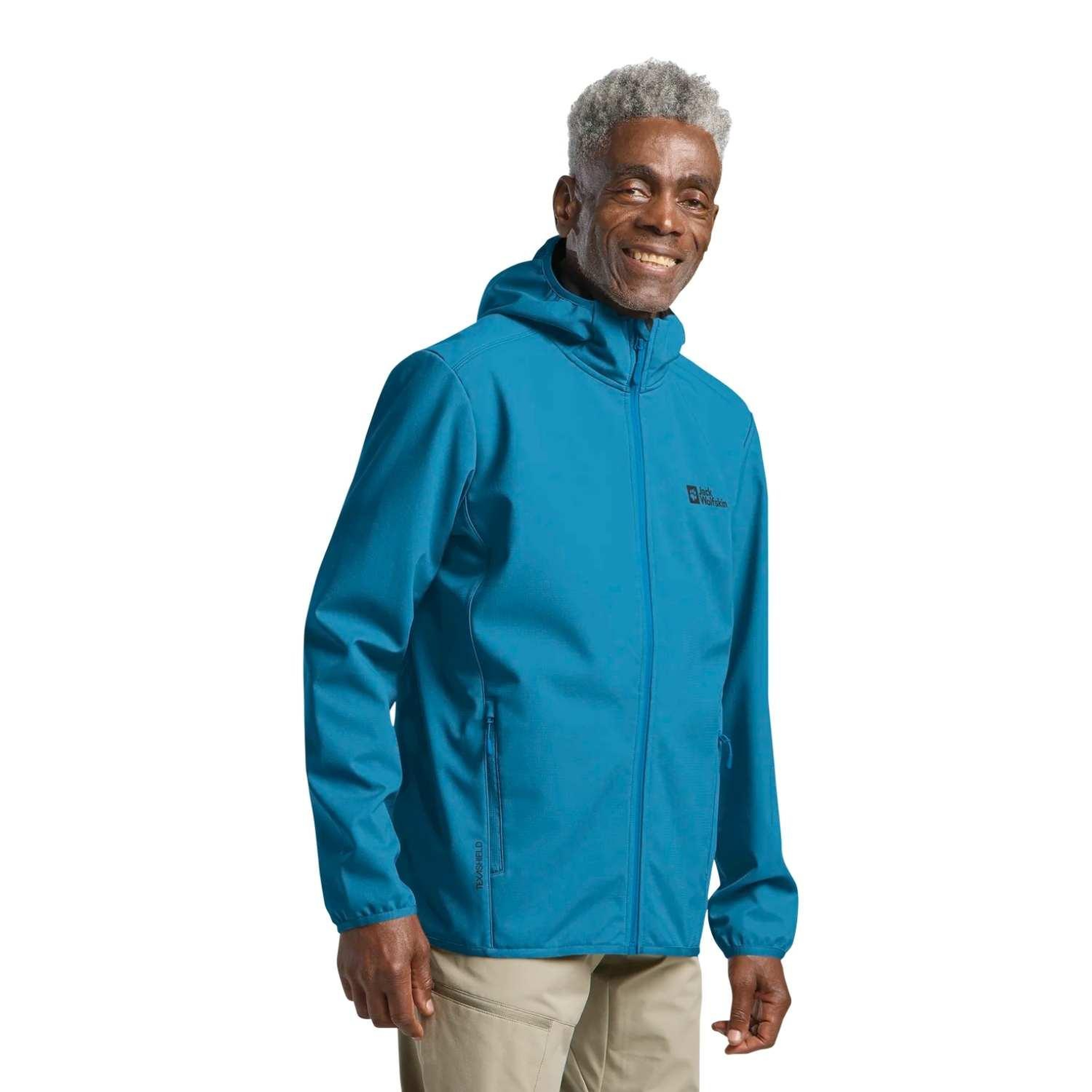Jack Wolfskin Bornberg Hoody Erkek Mavi Softshell