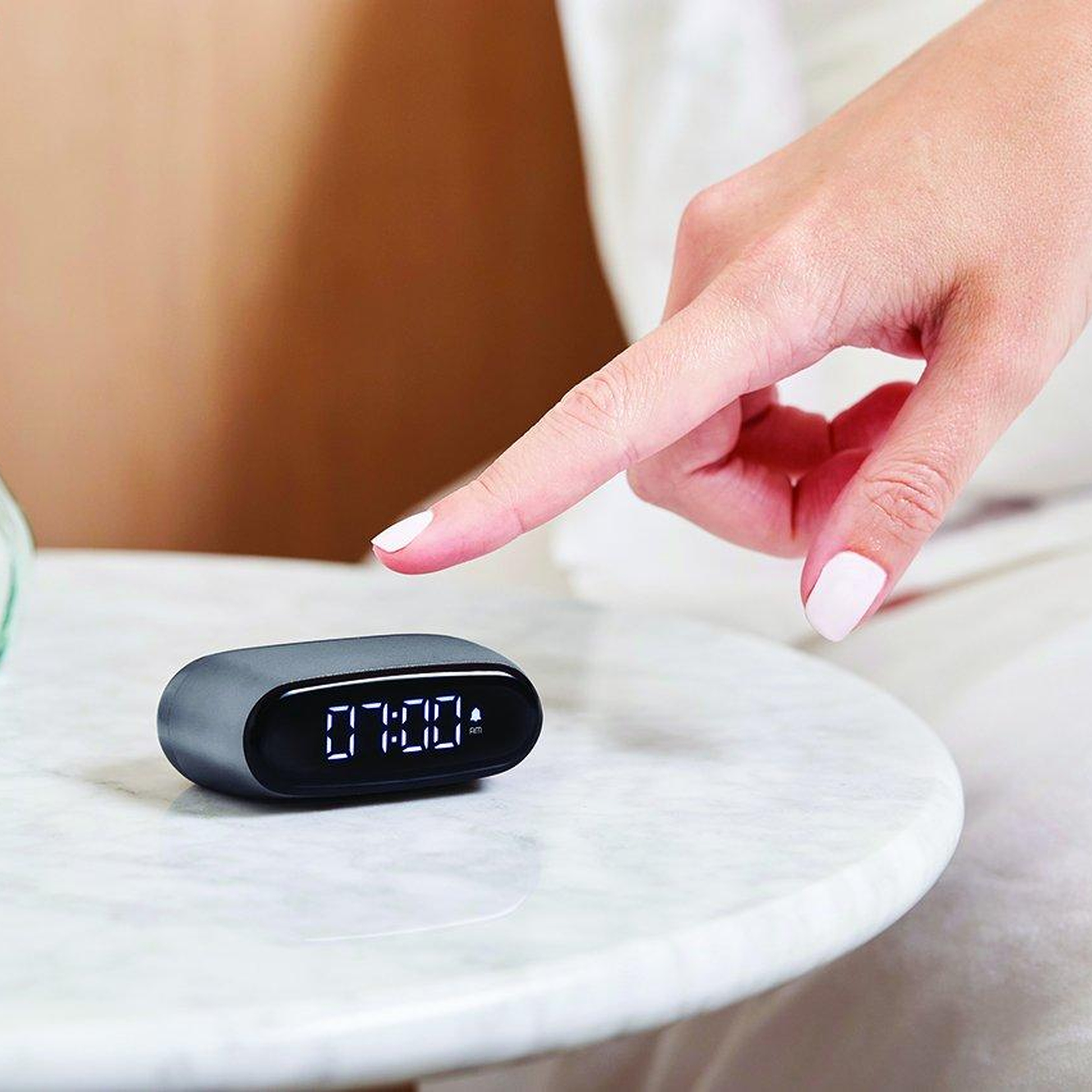 Lexon Minut Alarm Saat Metalik Gri