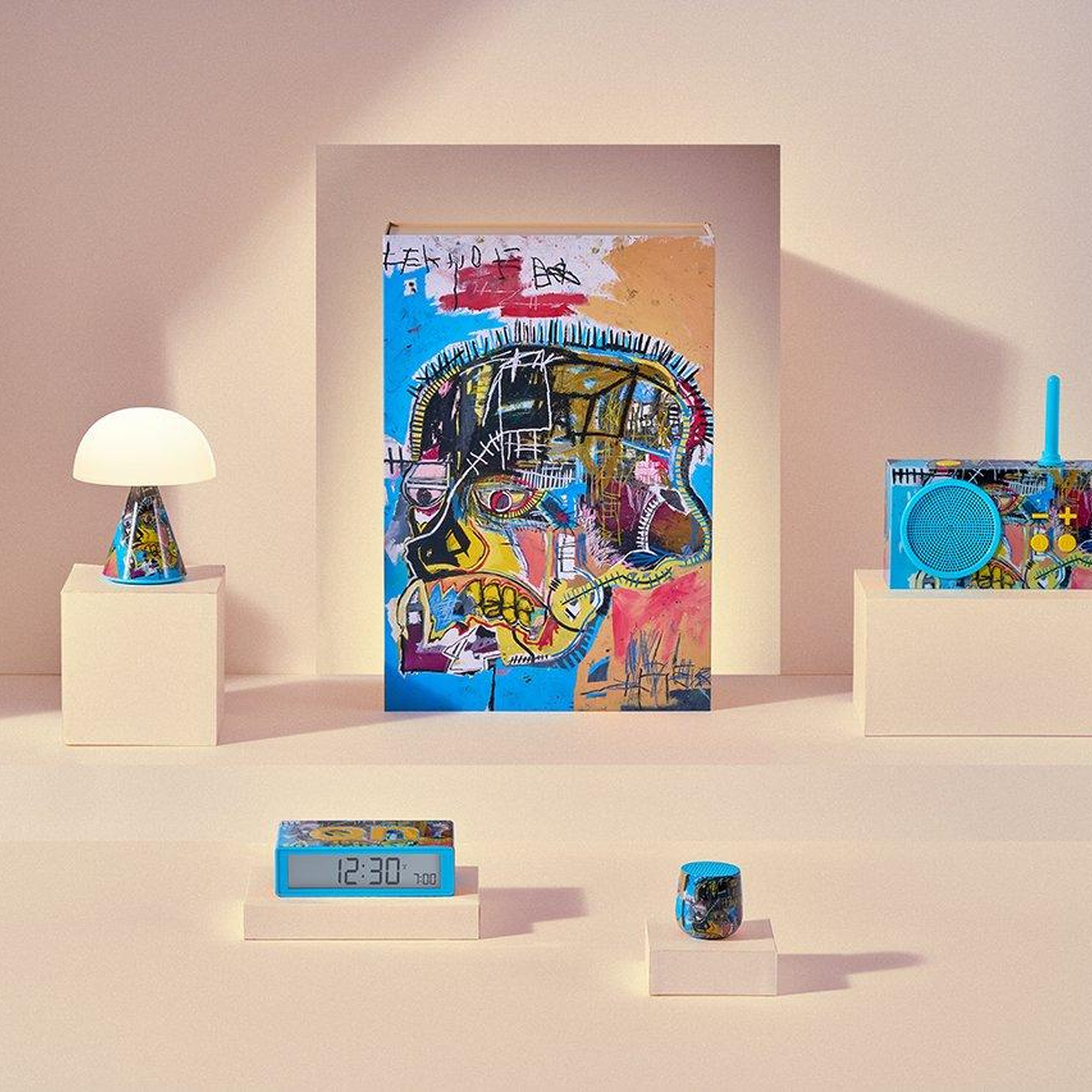 Lexon Flip + Alarm Saat X  X Jean-Michel Basquiat Skull
