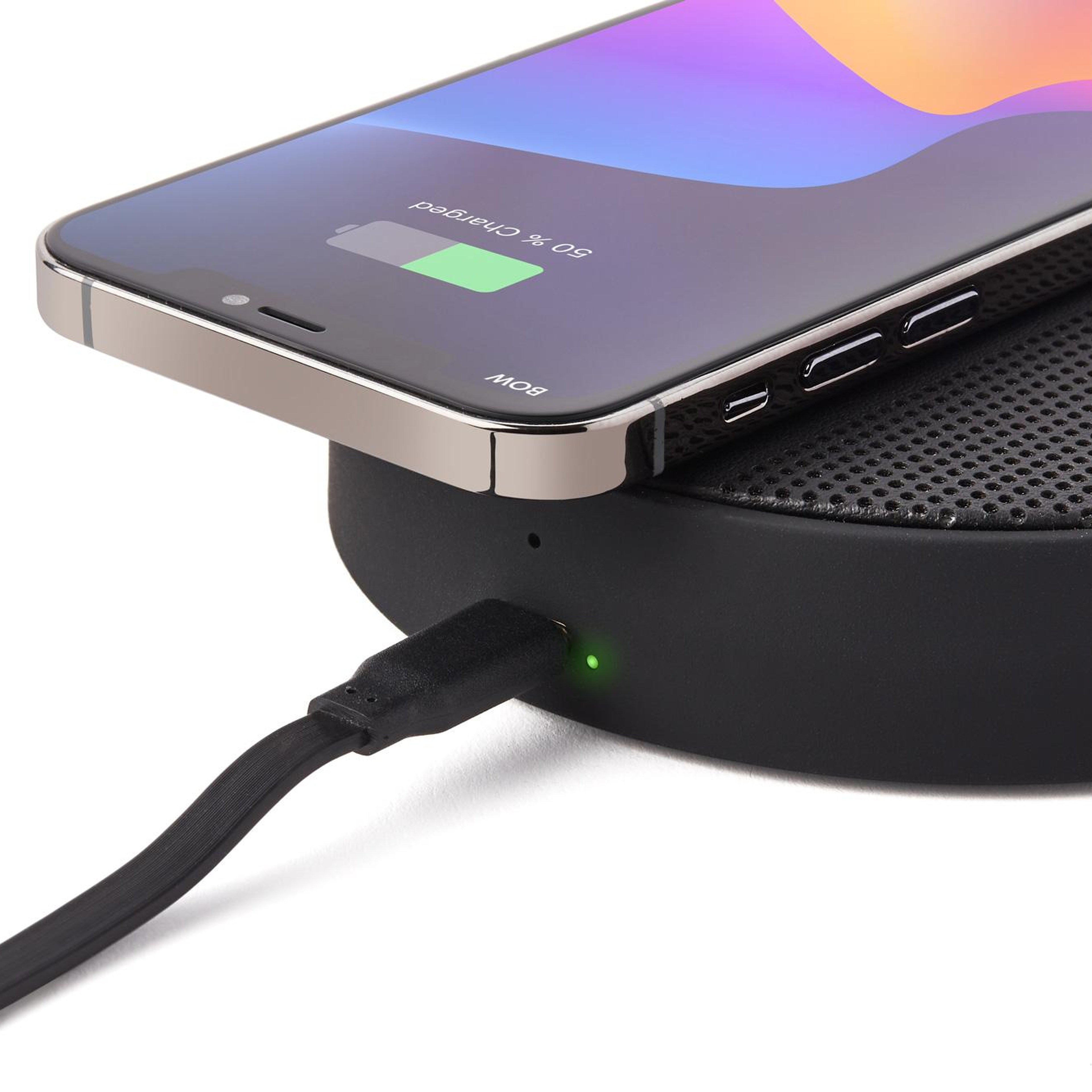 Lexon Oslo Energy + Kablosuz Şarj Cihazı ve Bluetooth Hoparlör Siyah