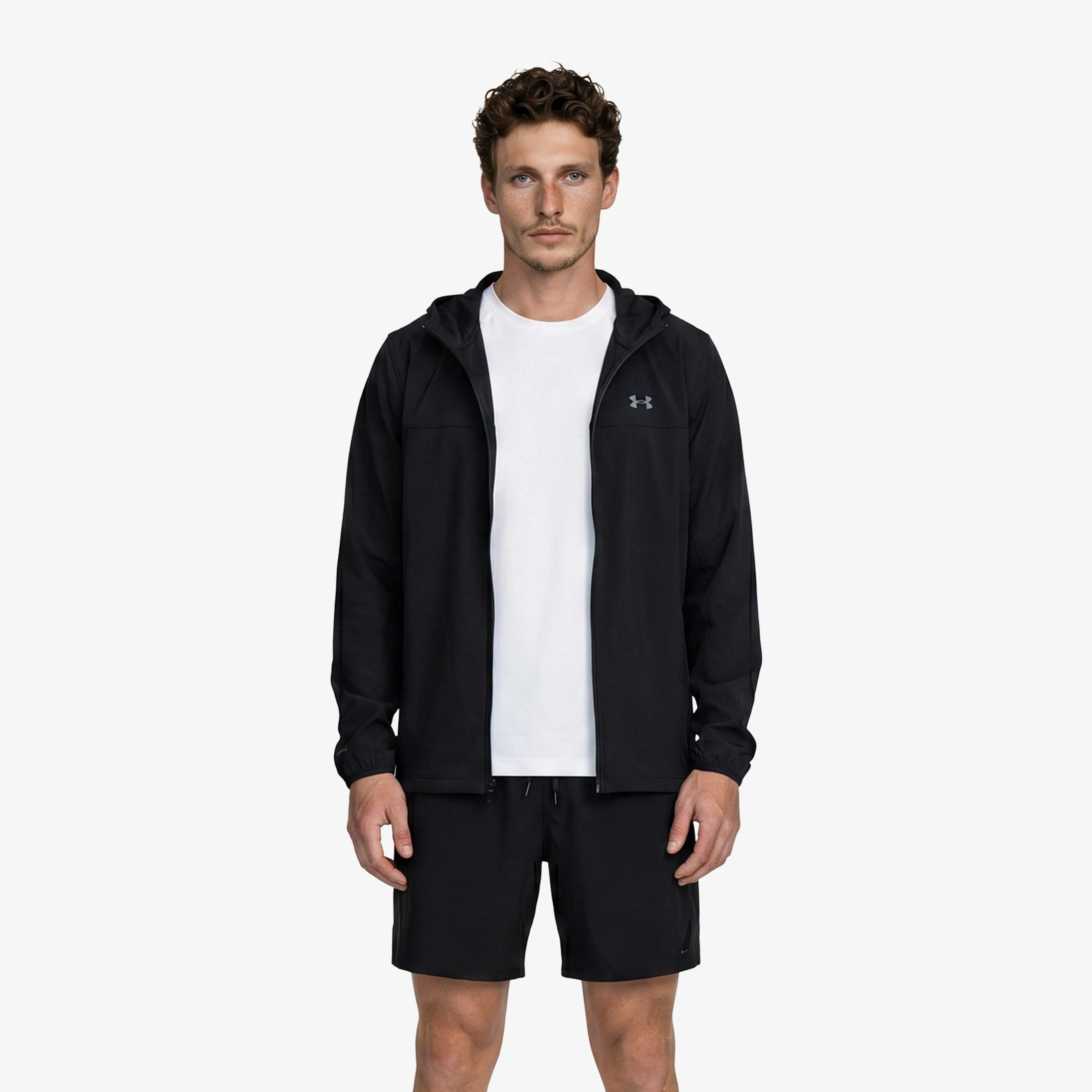 Under Armour Velociti Pro Storm Erkek Siyah Koşu Ceket