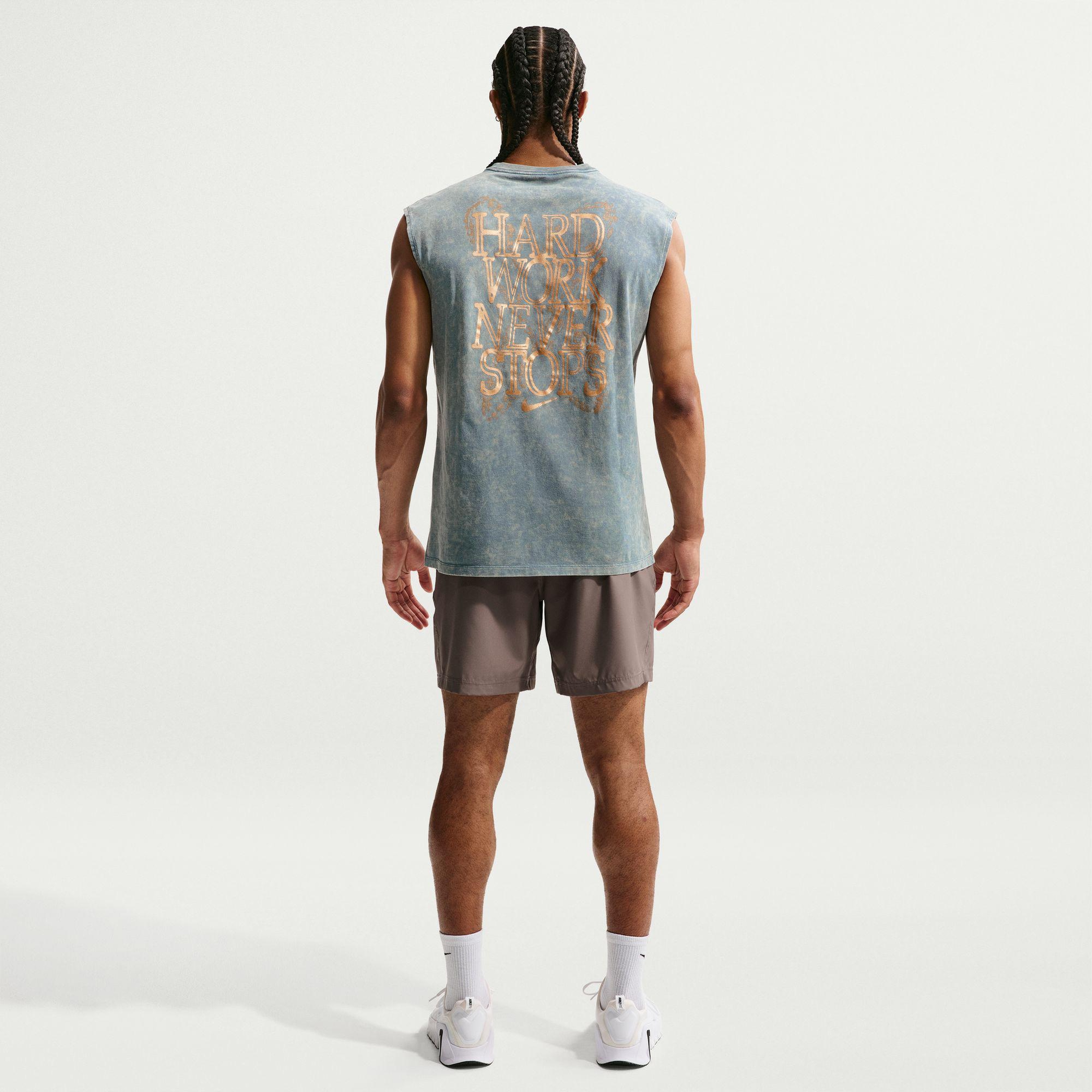 Nike Training Erkek Yeşil Kolsuz T-Shirt