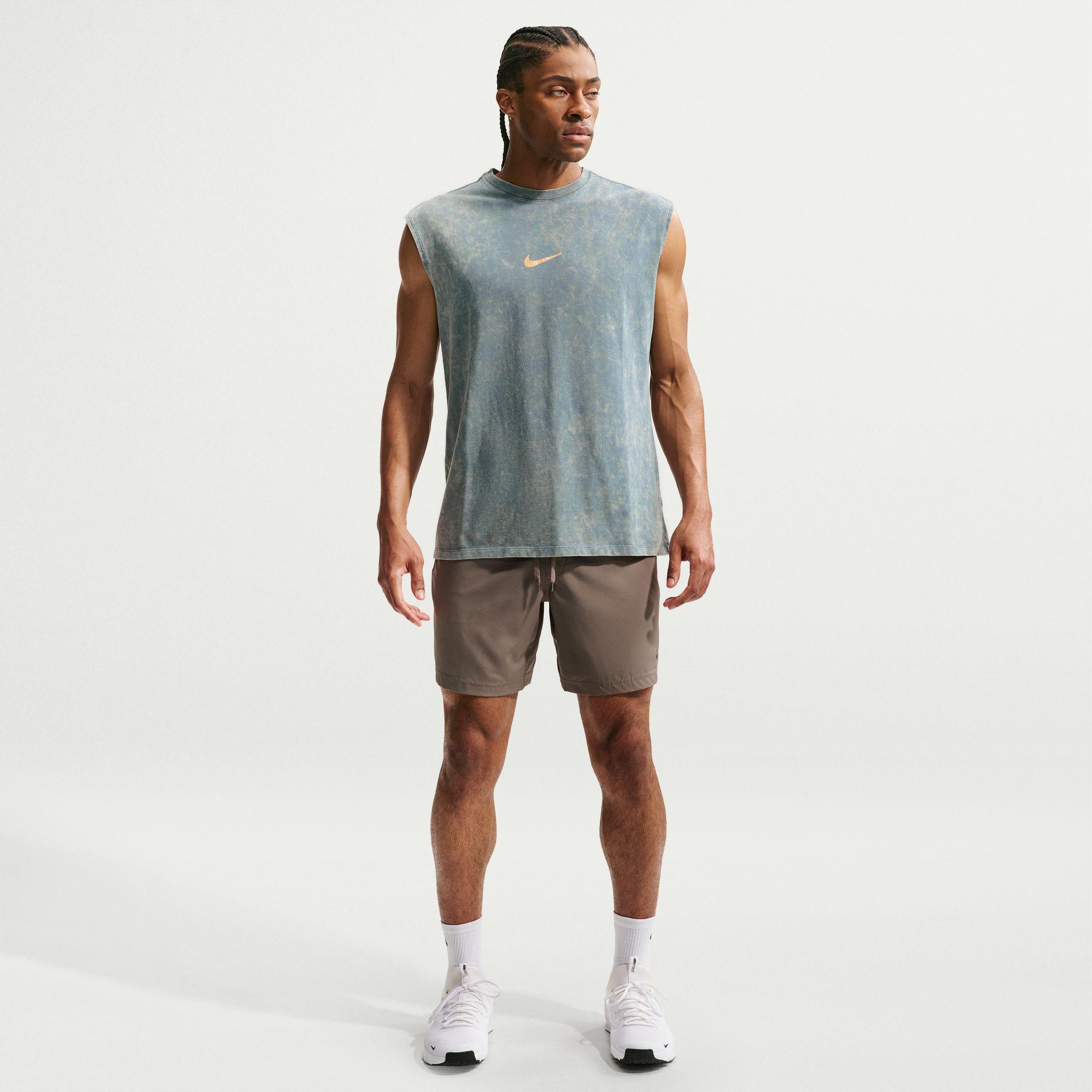 Nike Training Erkek Yeşil Kolsuz T-Shirt