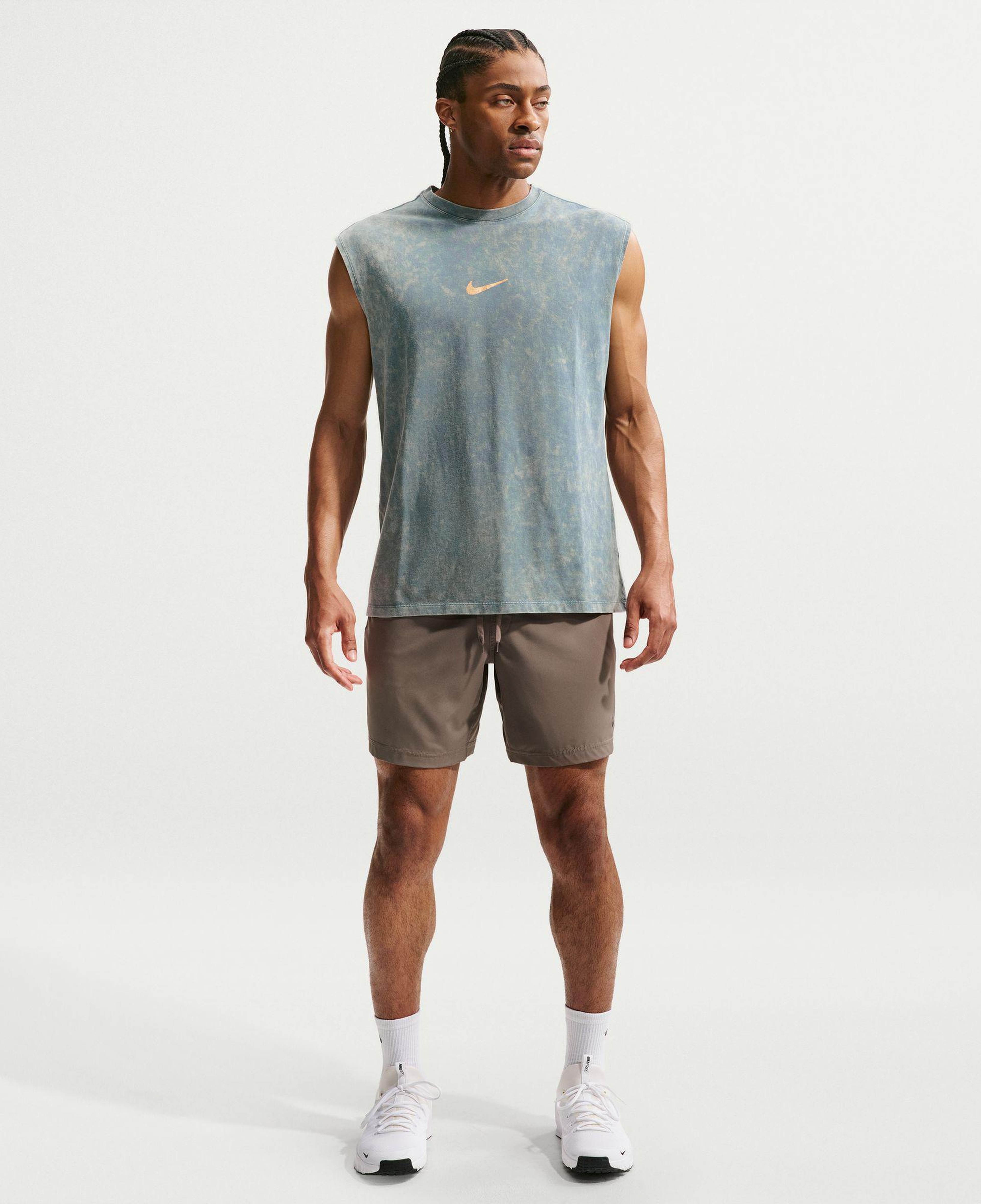 Nike Training Erkek Yeşil Kolsuz T-Shirt