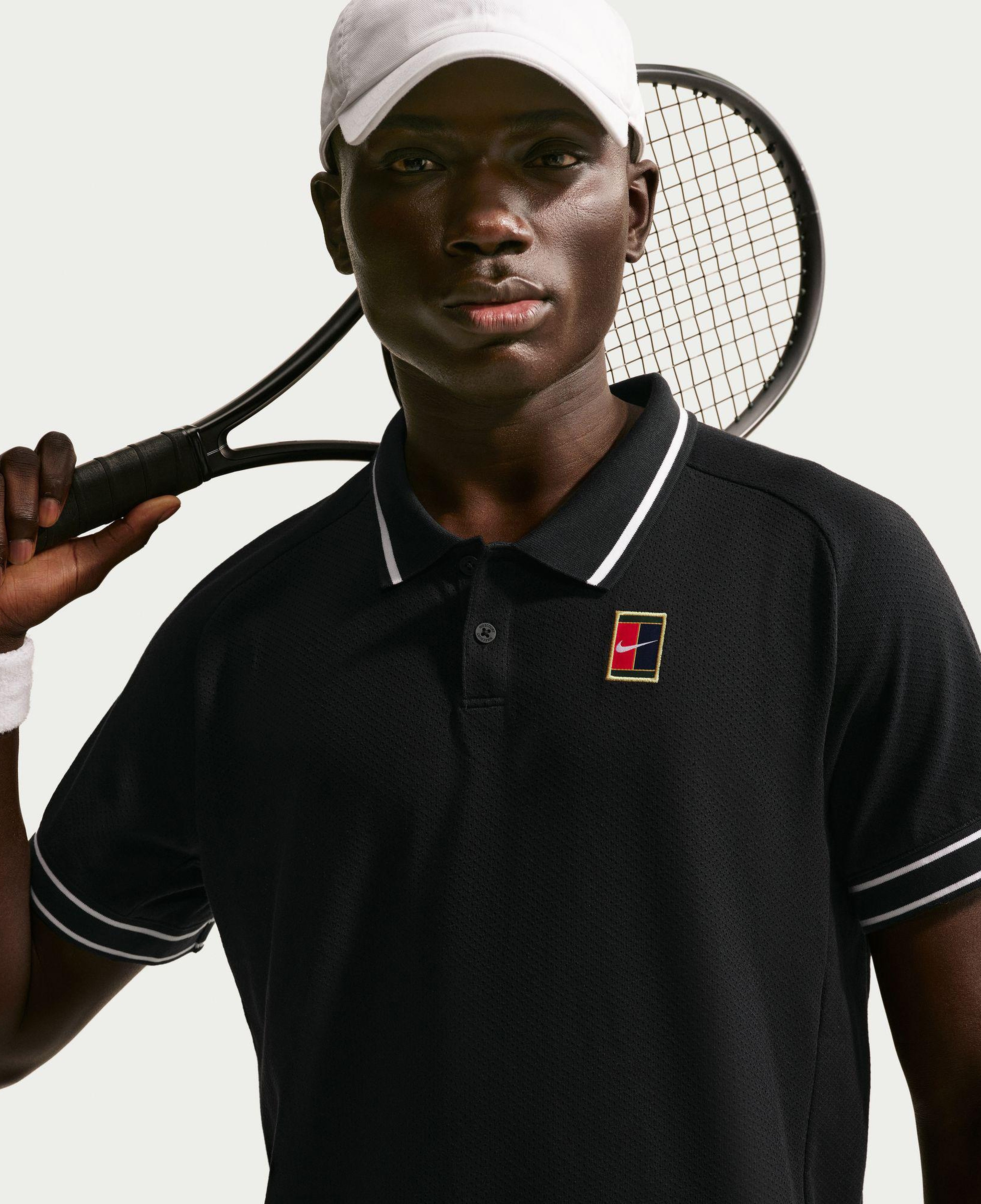Nike Court Heritage Erkek Siyah Polo