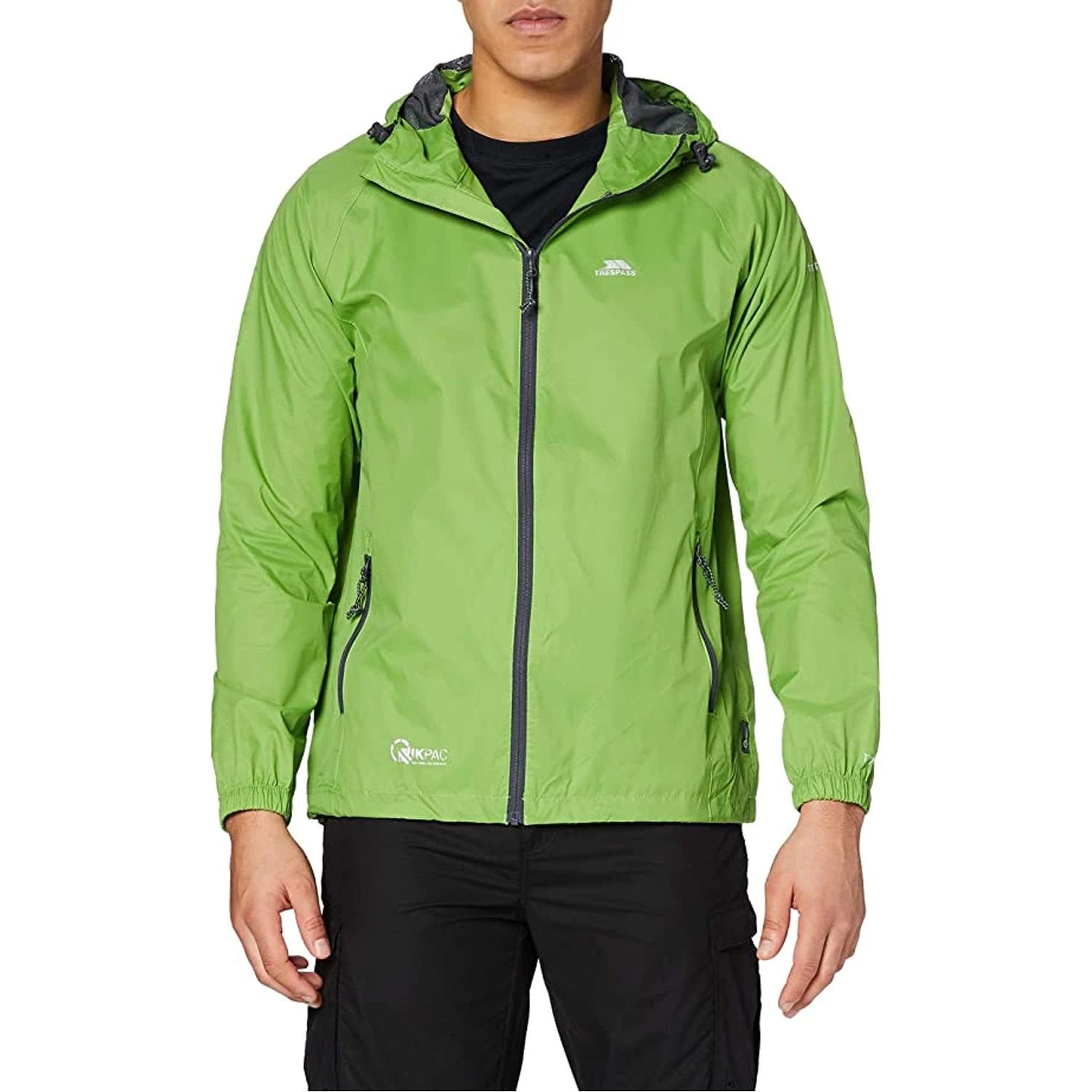 Trespass Qikpac - Unisex Packaway Unisex Yeşil Yağmurluk