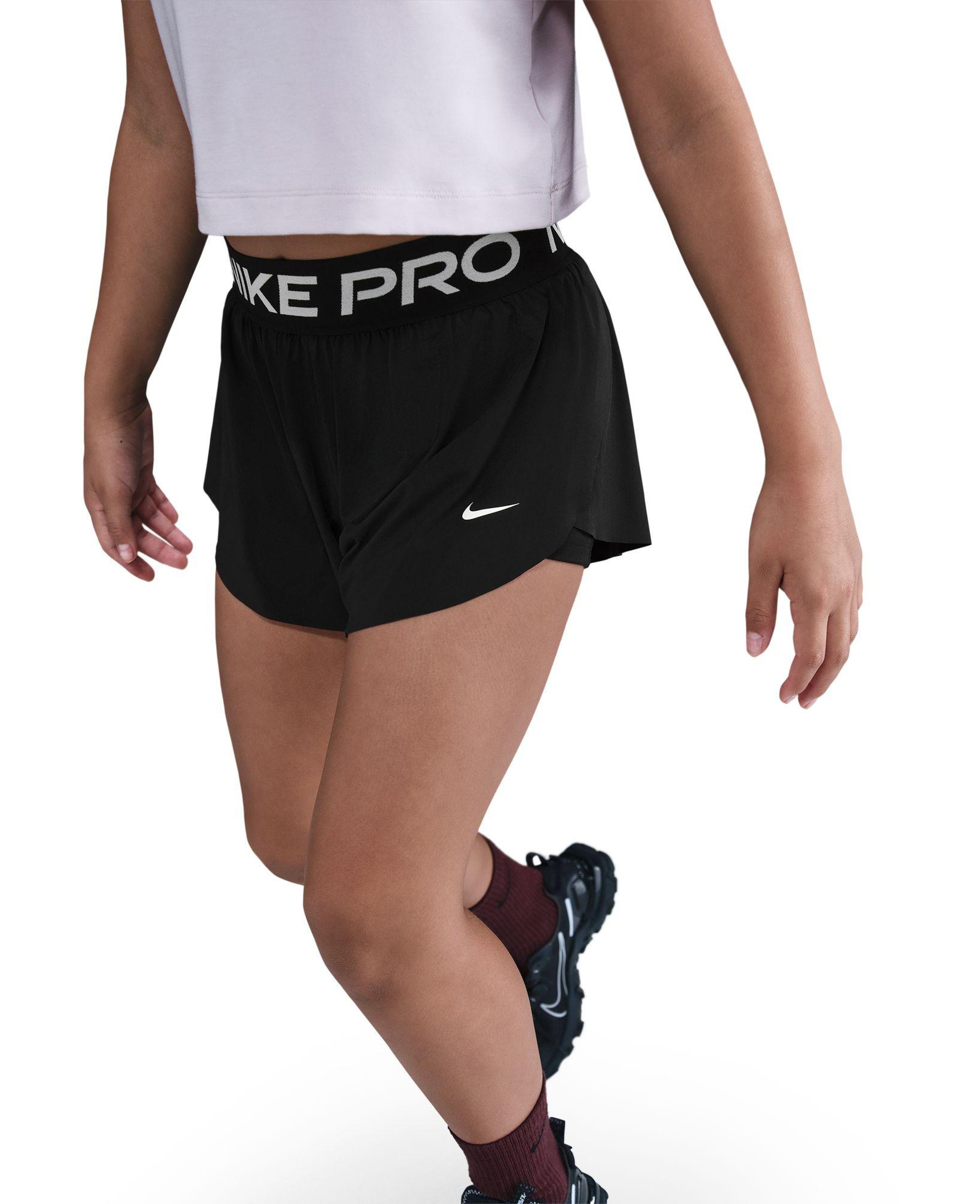 Nike Pro Dri-Fit 2in1 Knit Çocuk Siyah Şort