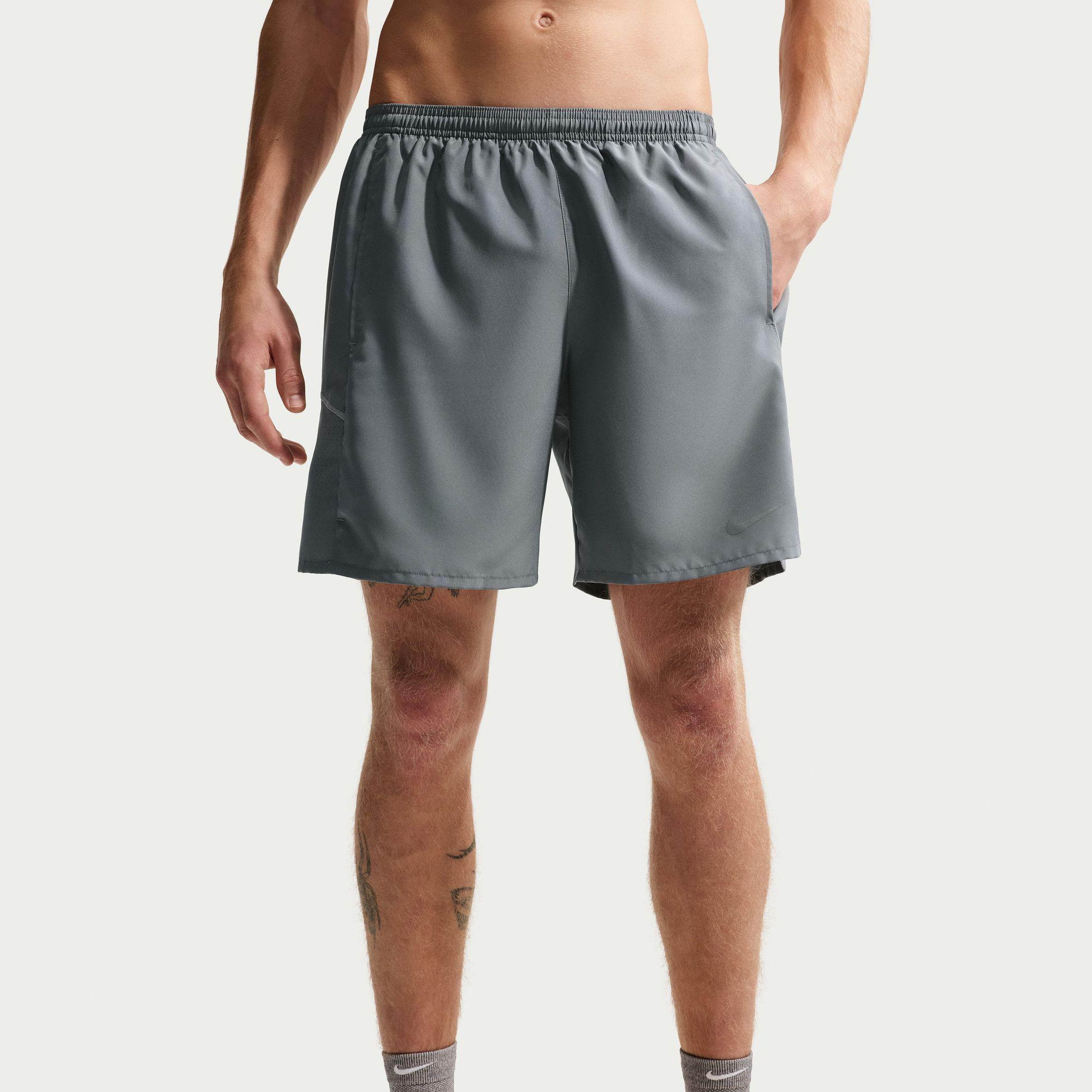 Nike Dri-Fit Miler 18 cm Erkek Gri Şort