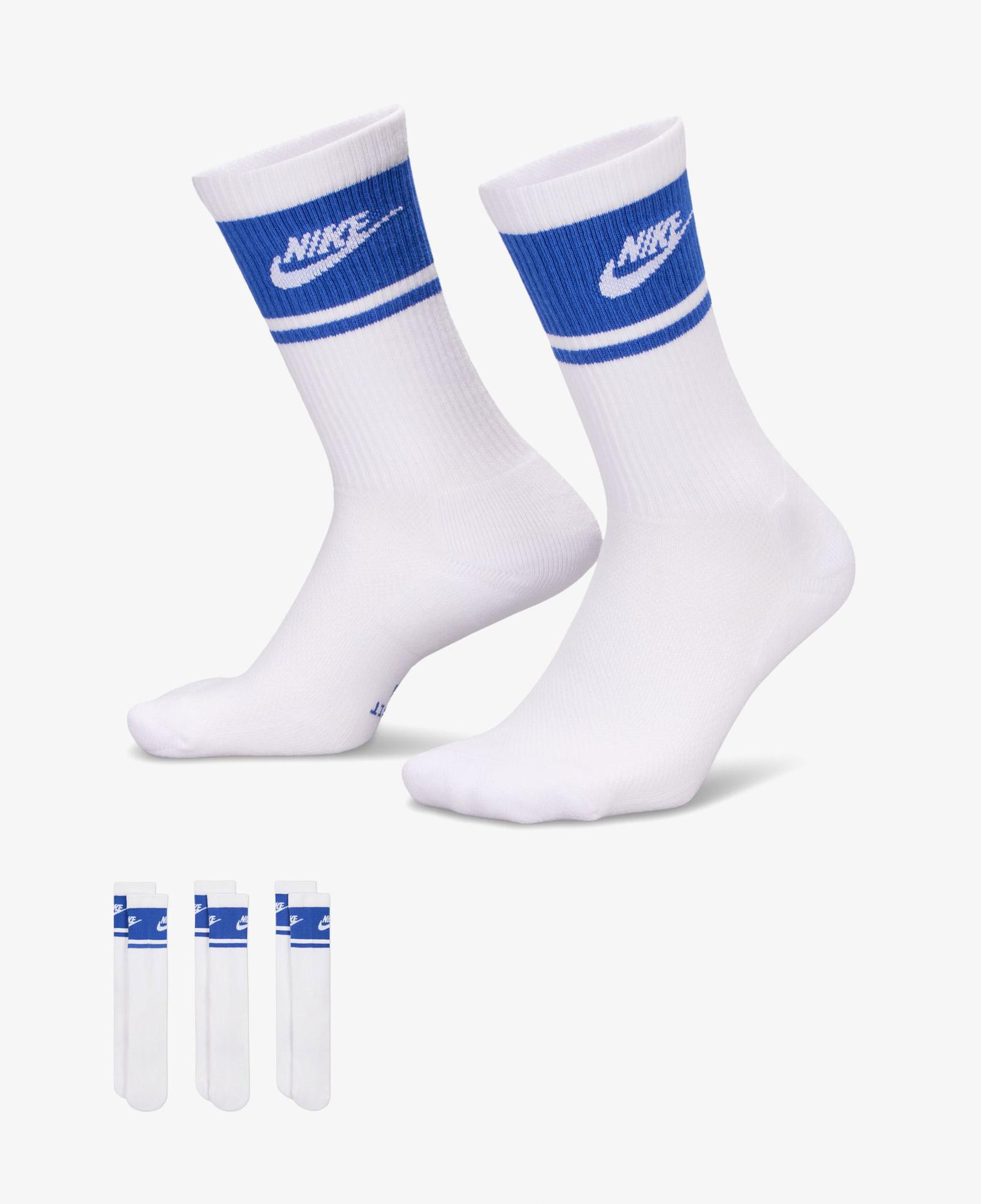 Nike Everyday Elevated 3'lü Unisex Beyaz Çorap