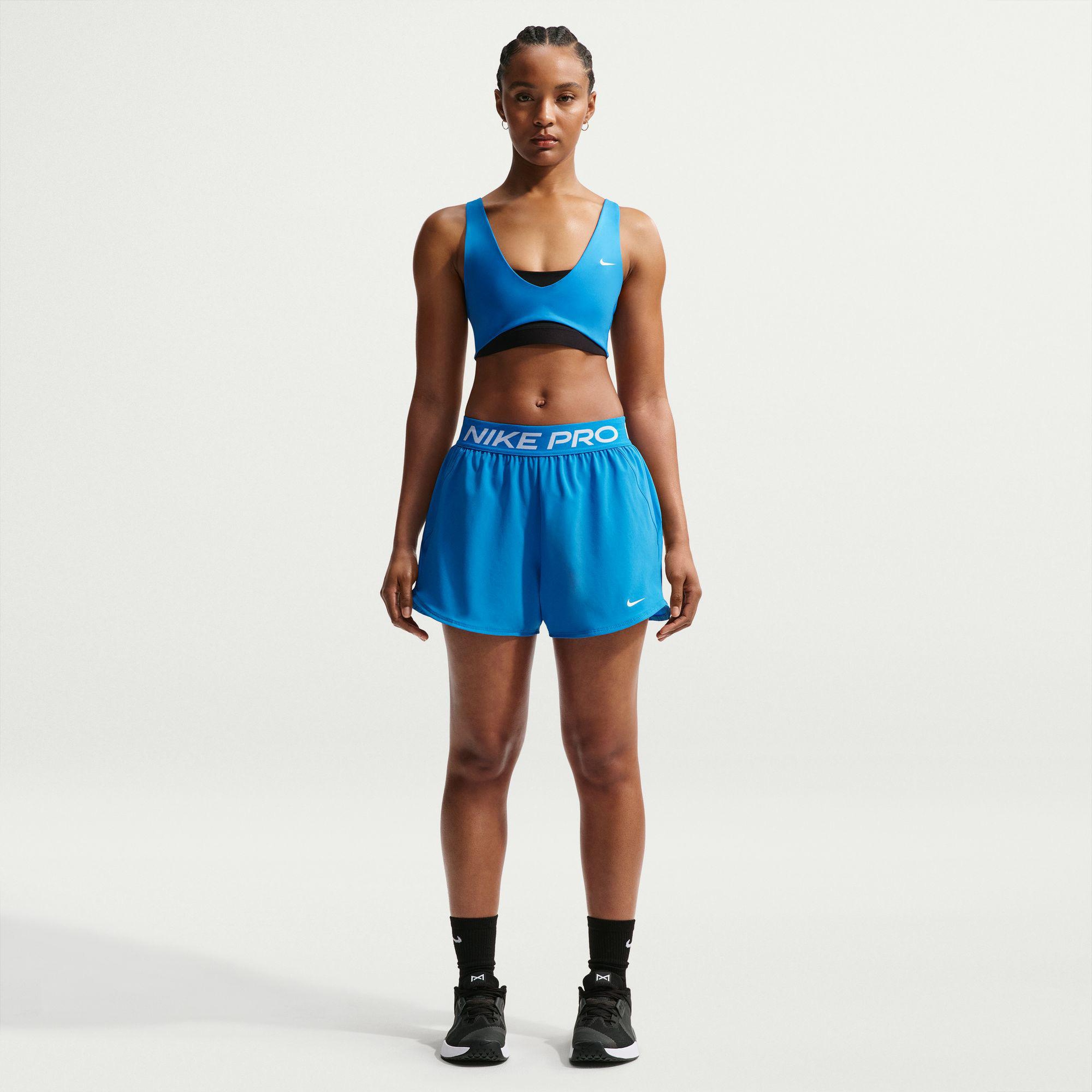 Nike Pro 2in1 Kadın Mavi Şort