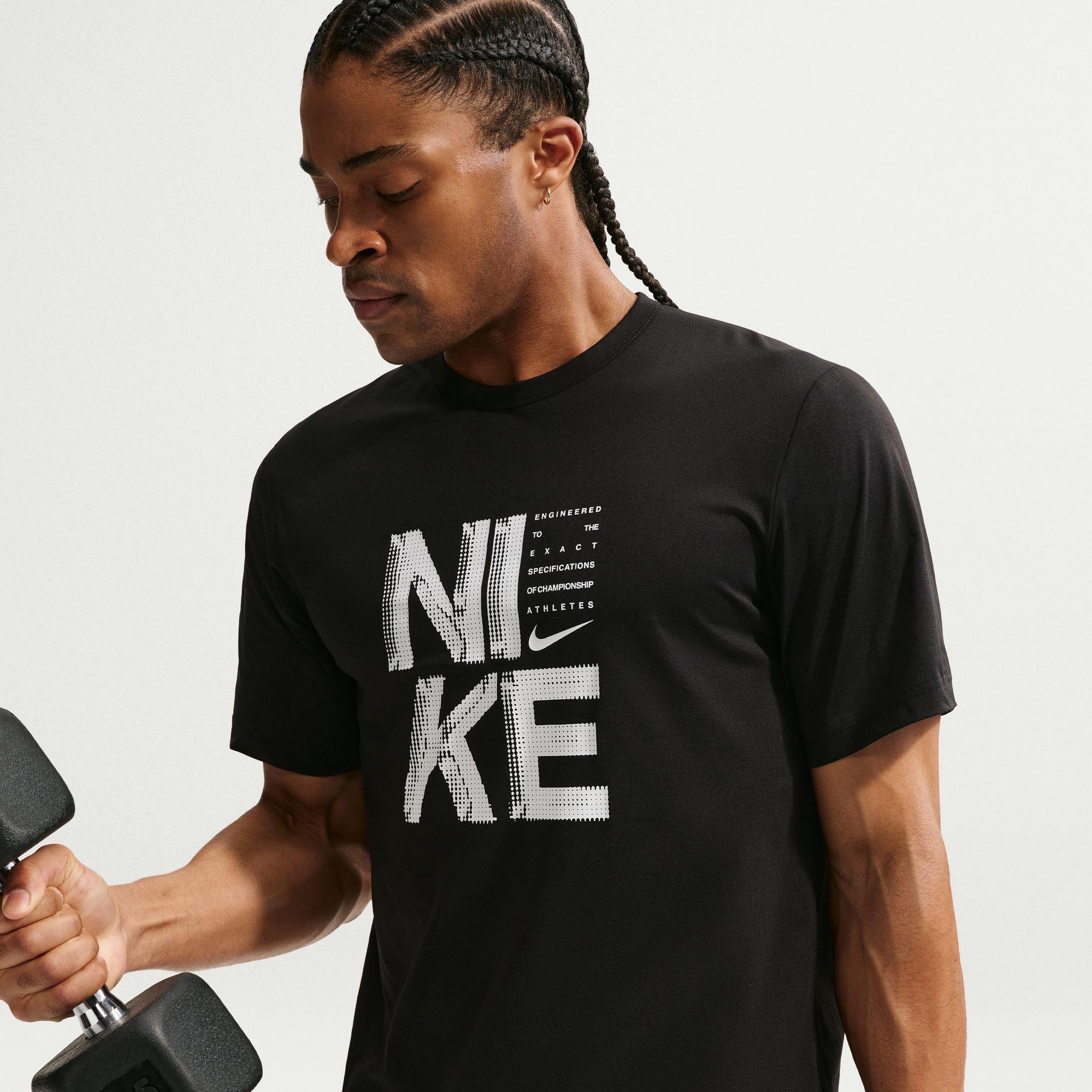 Nike Dri-Fit Hyverse GFX Erkek Siyah T-Shirt