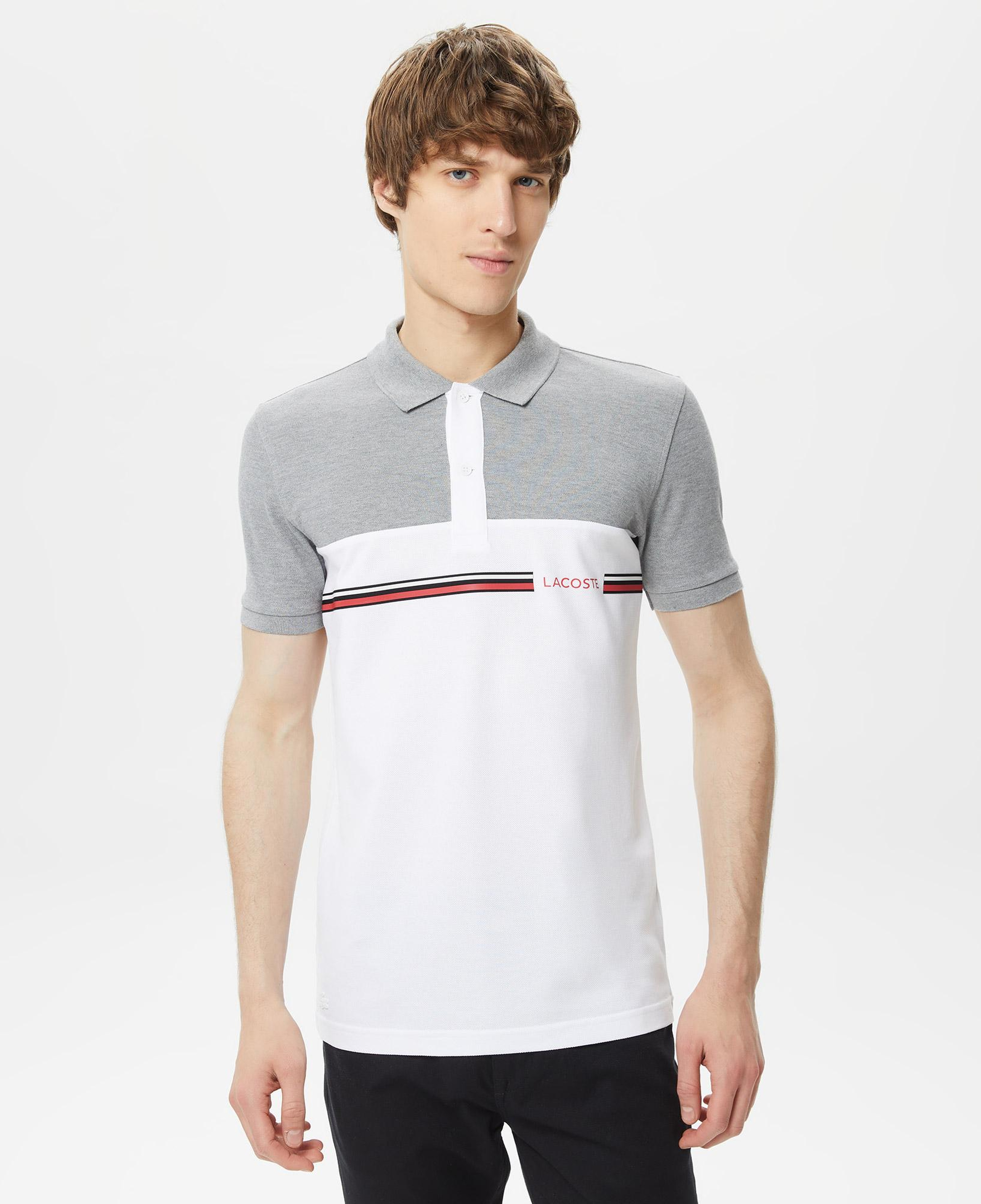 Erkek Slim Fit Baskılı Gri Polo