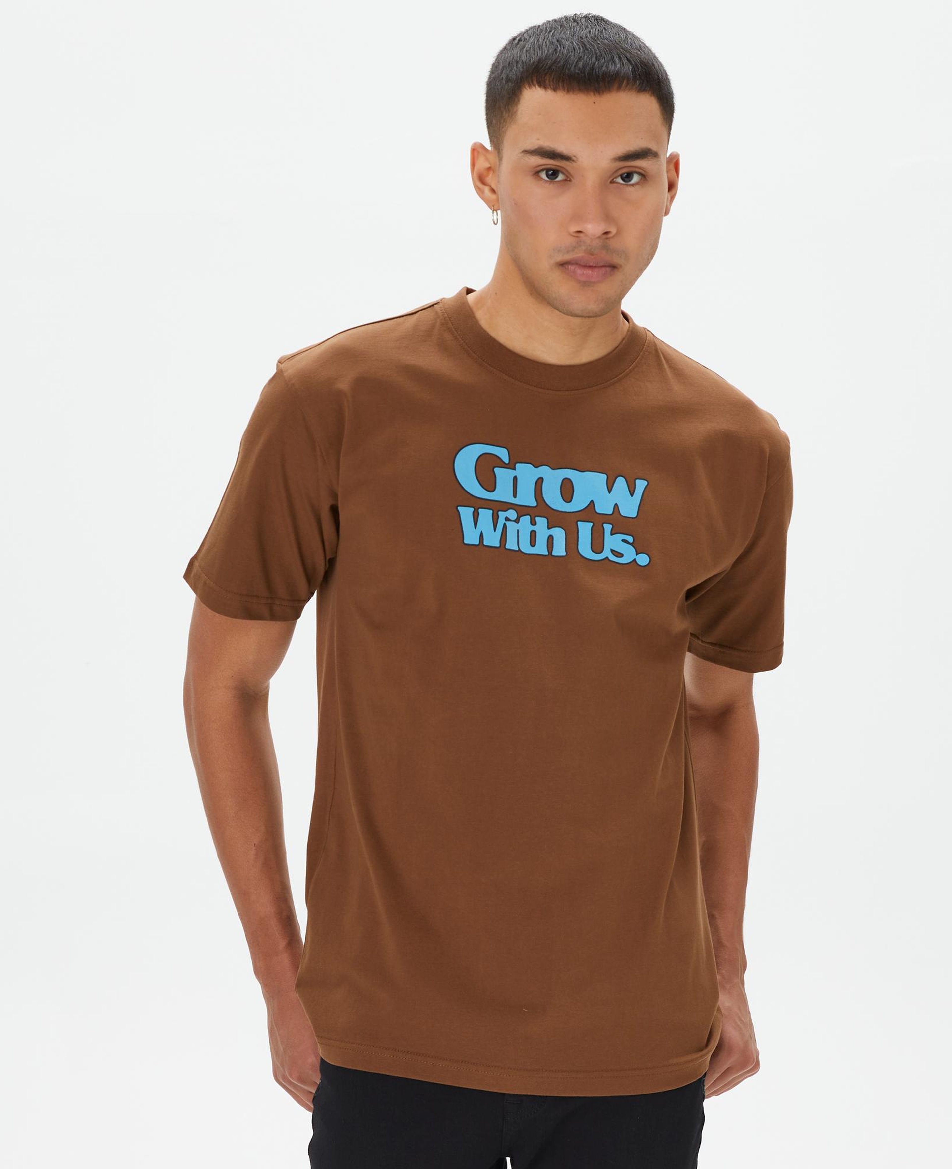Market Grow With Us Erkek Kahverengi T-Shirt
