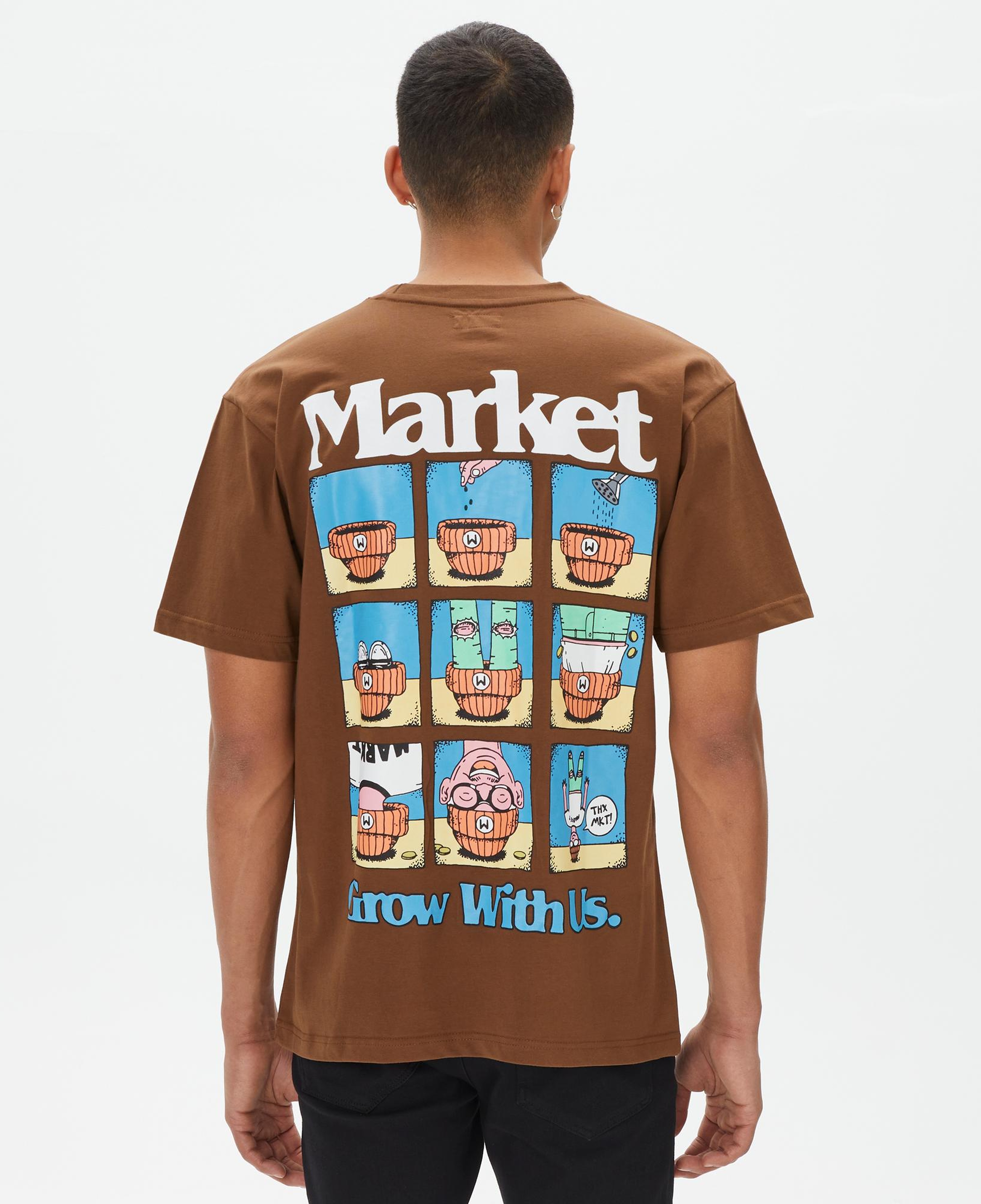 Market Grow With Us Erkek Kahverengi T-Shirt