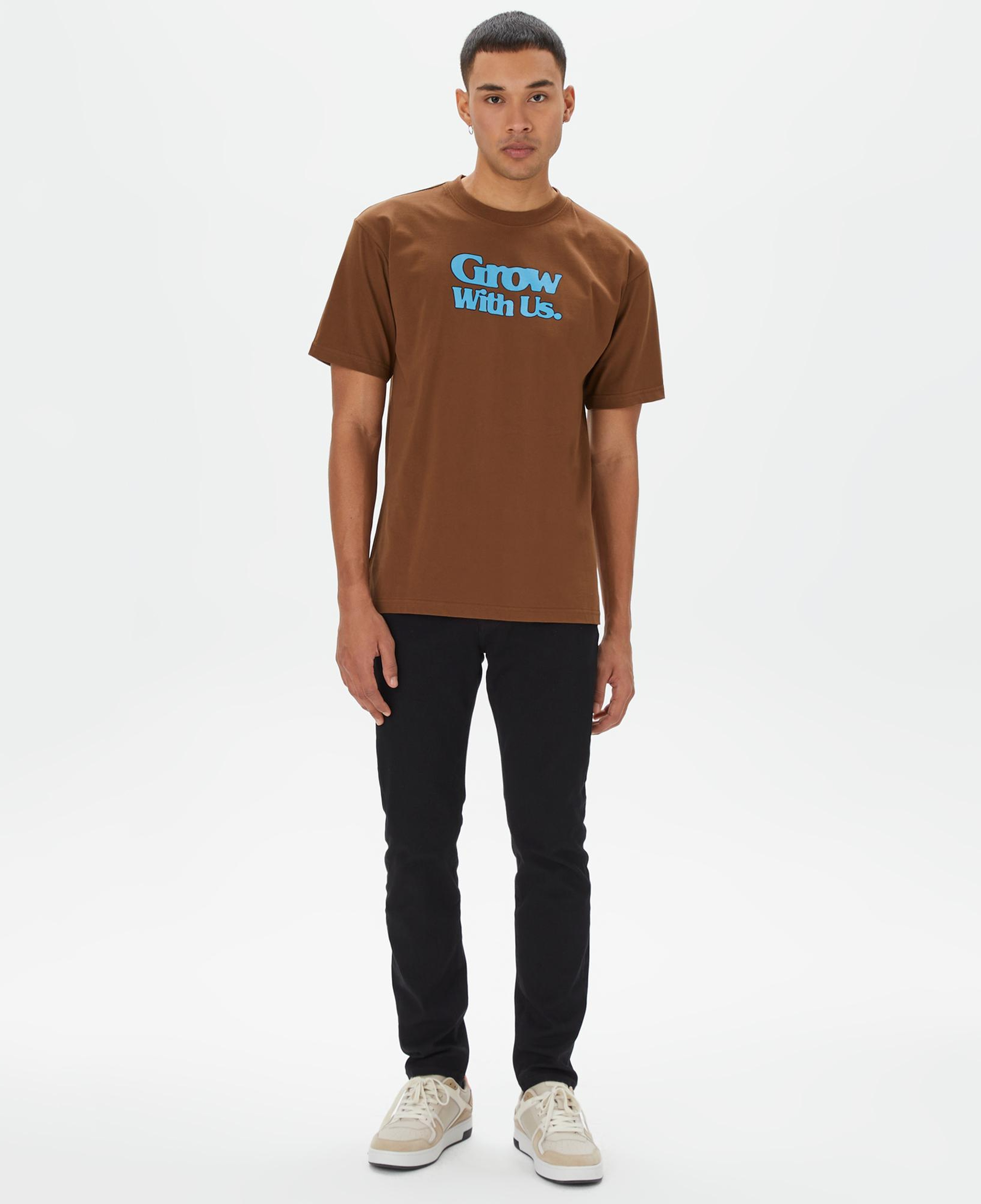 Market Grow With Us Erkek Kahverengi T-Shirt