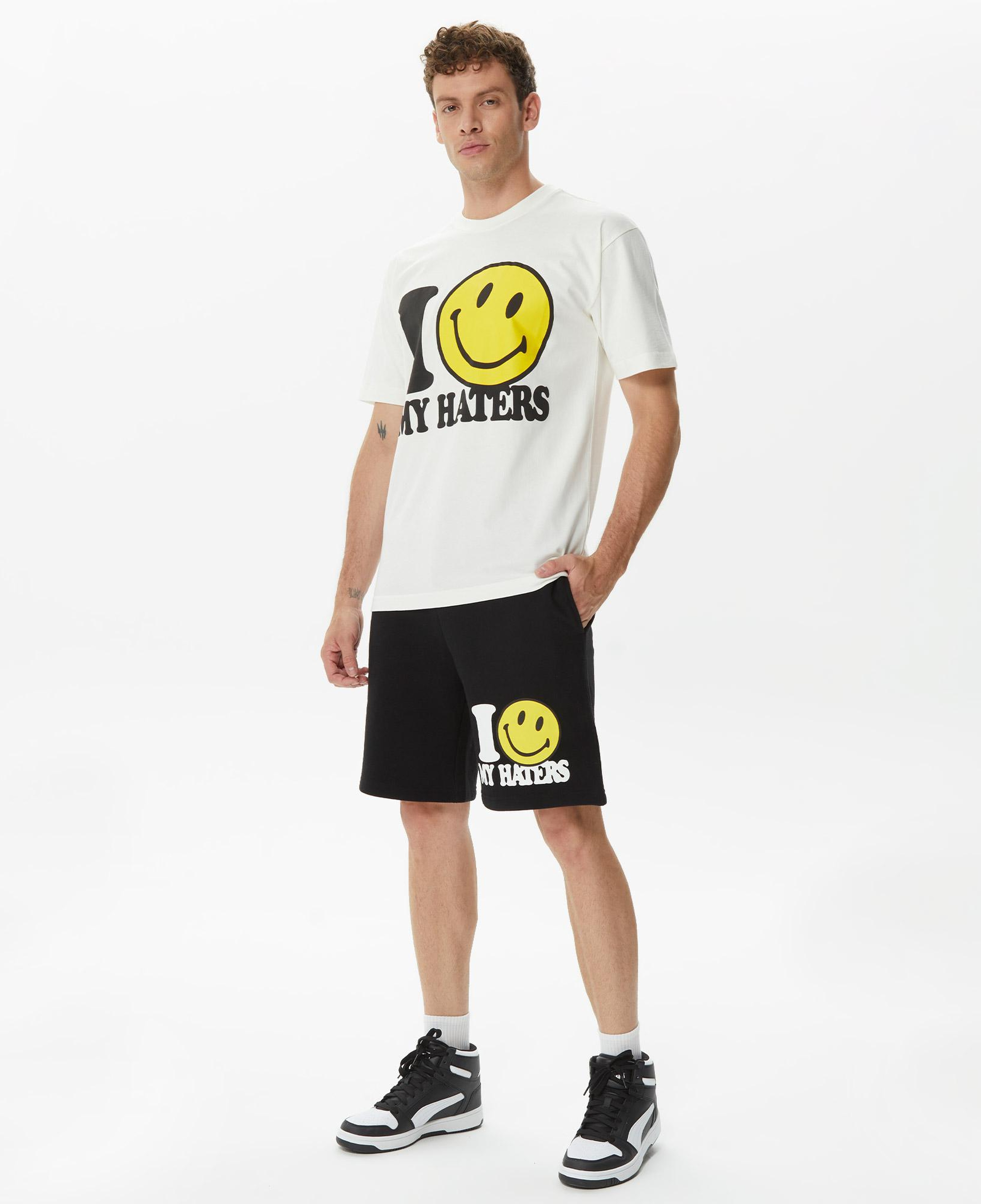 Market Smiley Haters Erkek Siyah Şort