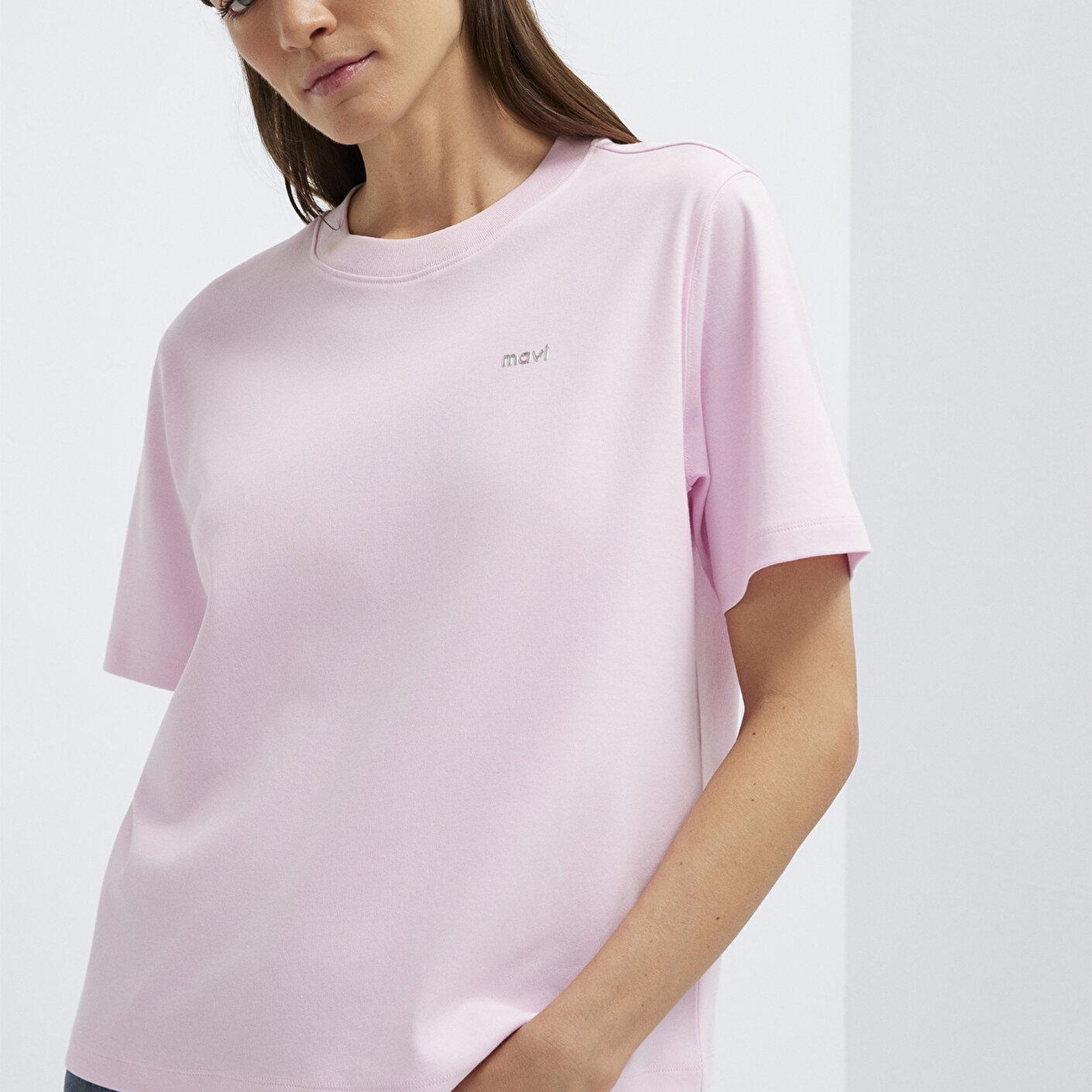 Mavi Pembe Tişört Regular Fit / Normal Kesim 1613882-86959