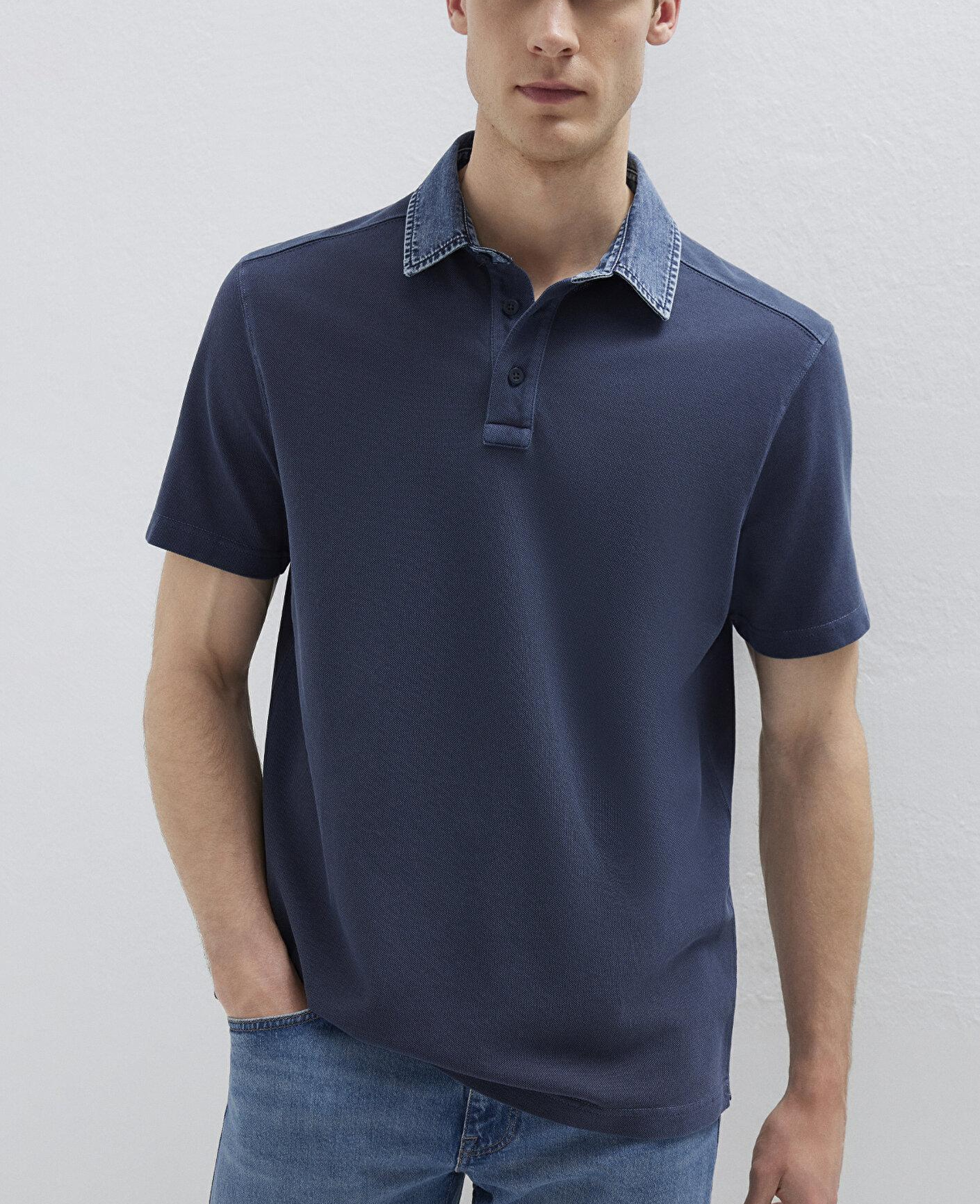 Mavi Denim Yakalı Lacivert Polo Tişört Regular Fit / Normal Kesim 0613659-70490