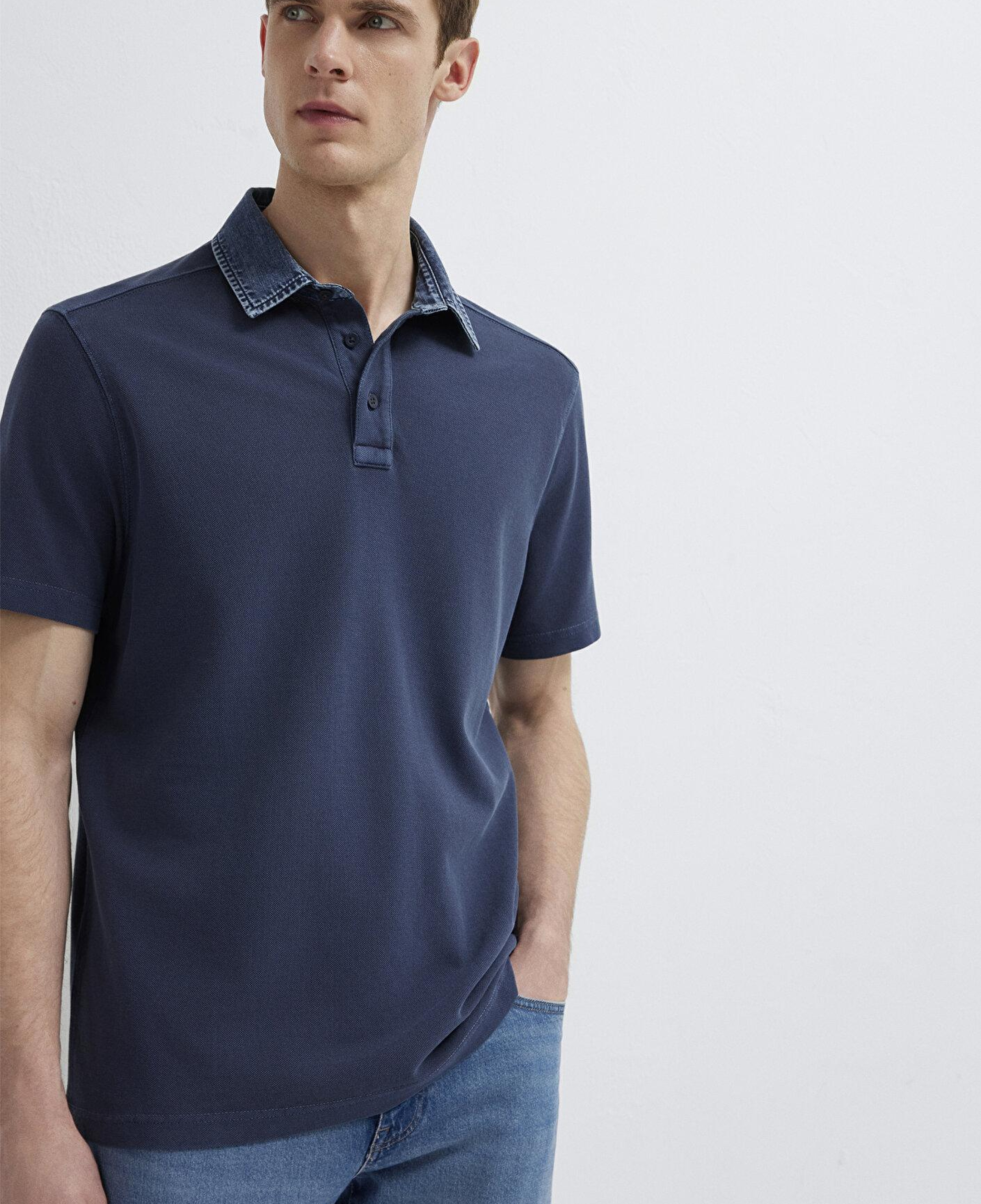 Mavi Denim Yakalı Lacivert Polo Tişört Regular Fit / Normal Kesim 0613659-70490