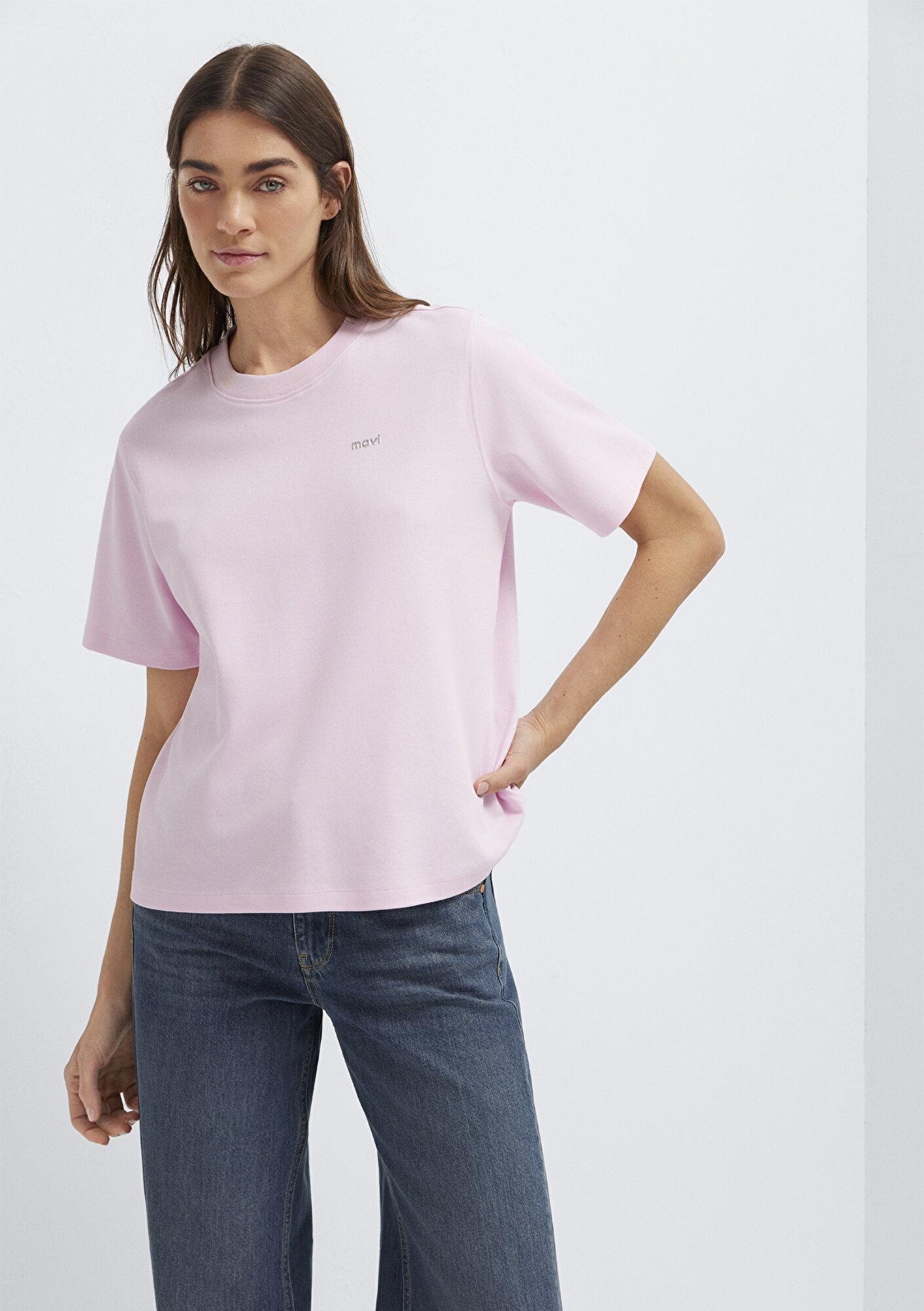 Mavi Pembe Tişört Regular Fit / Normal Kesim 1613882-86959