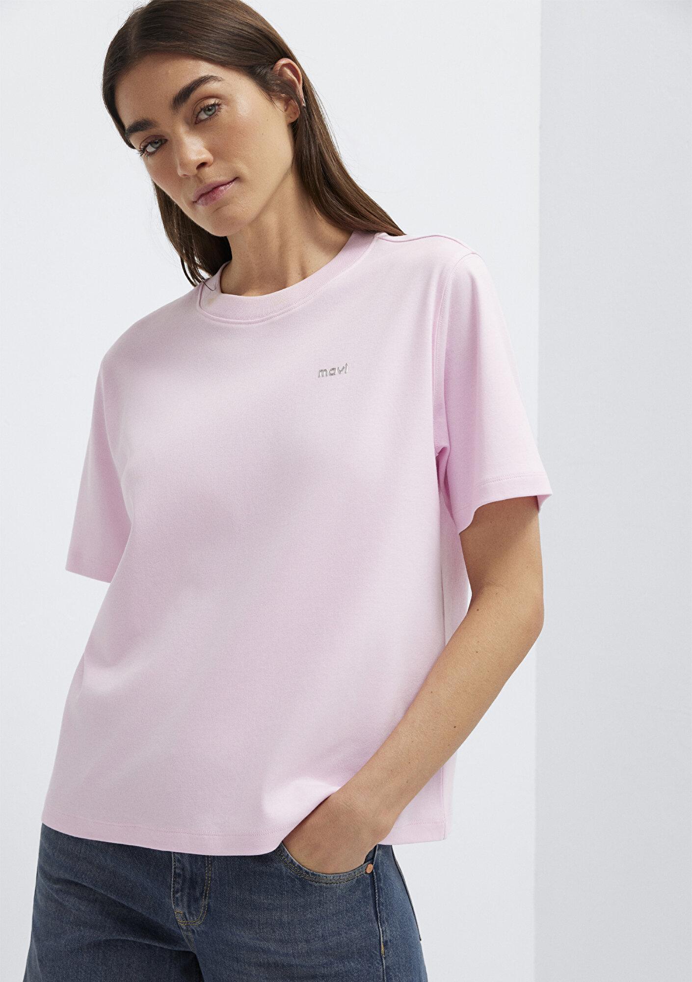 Mavi Pembe Tişört Regular Fit / Normal Kesim 1613882-86959
