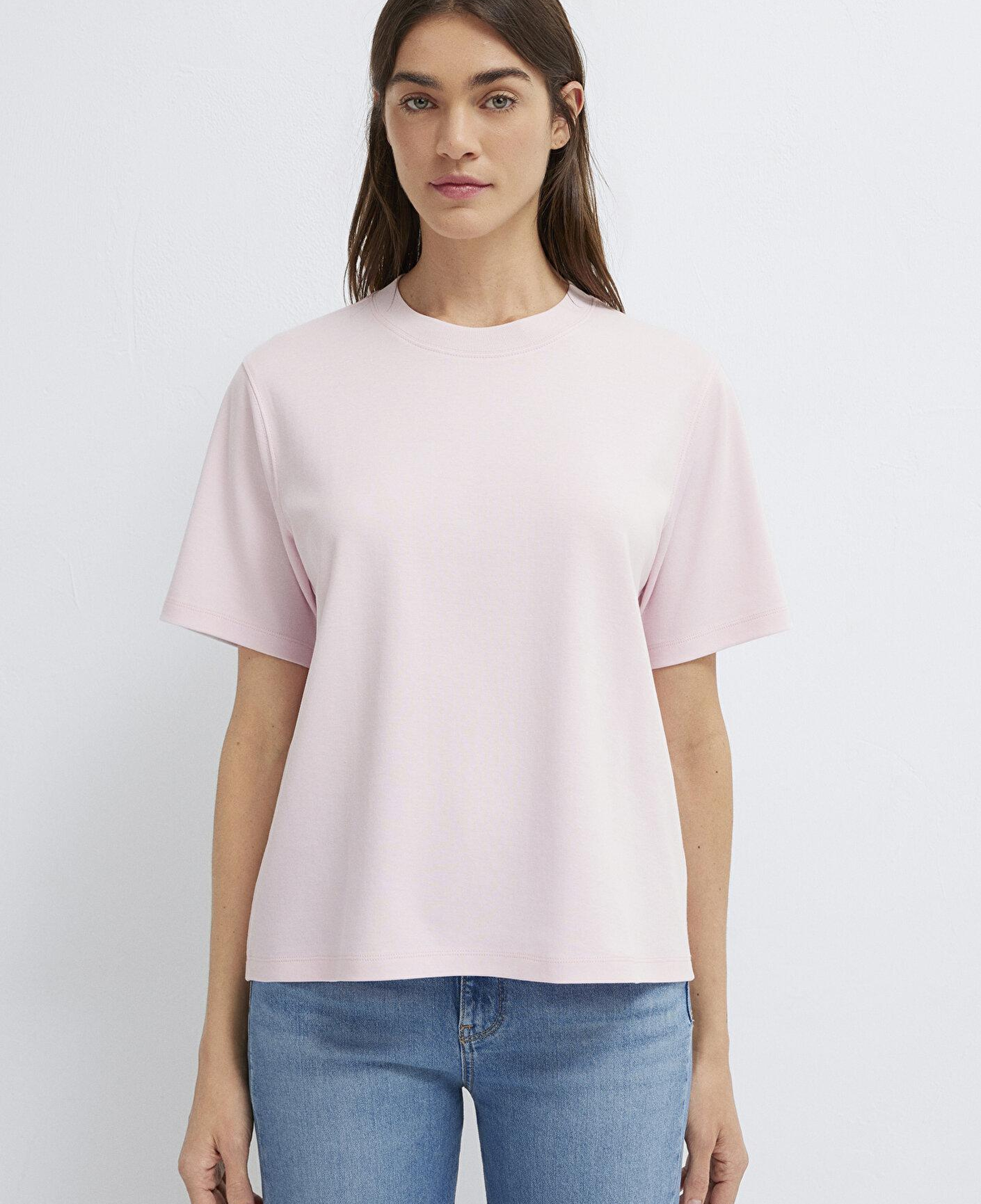 Mavi Pembe Tişört Loose Fit / Bol Rahat Kesim 1613820-89200