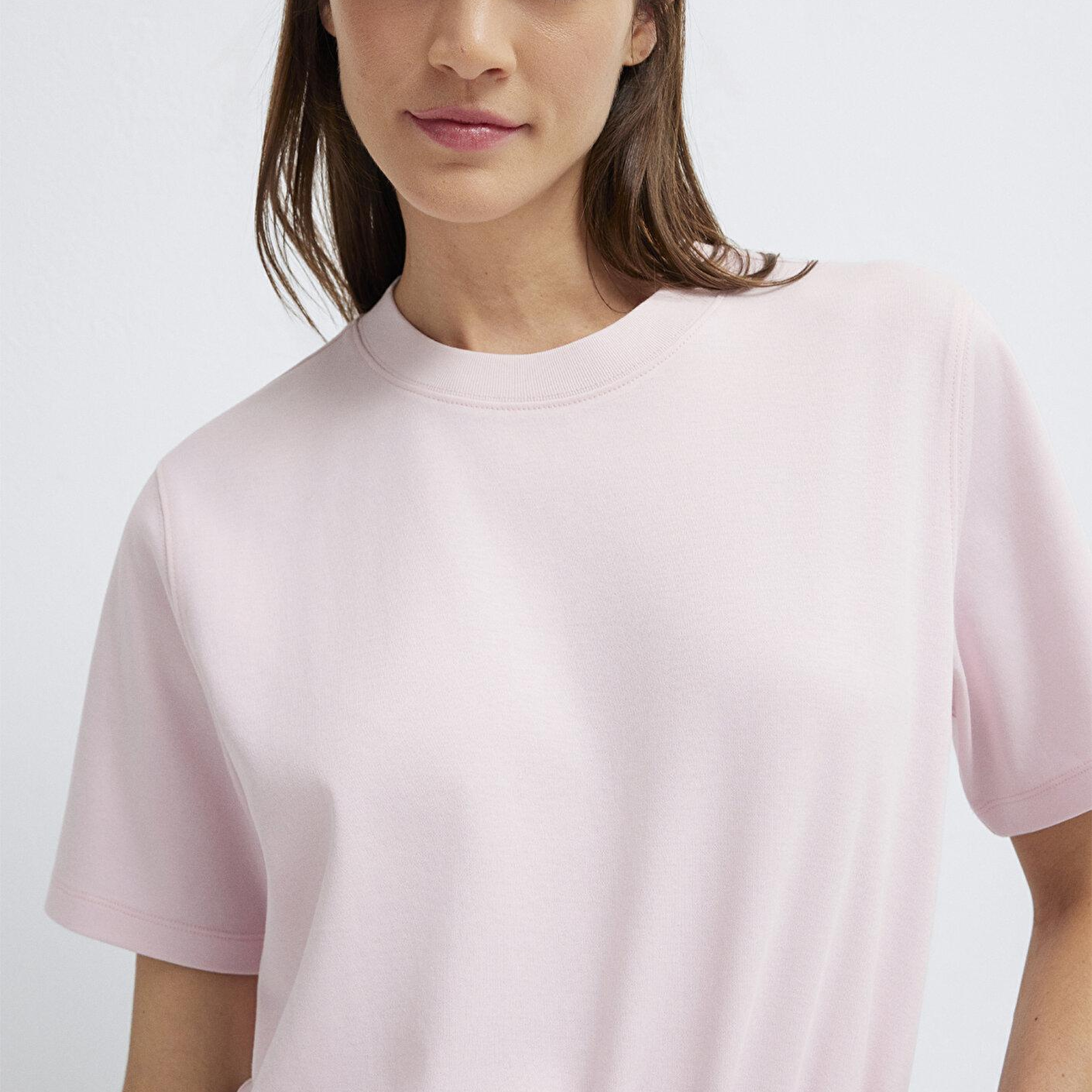 Mavi Pembe Tişört Loose Fit / Bol Rahat Kesim 1613820-89200