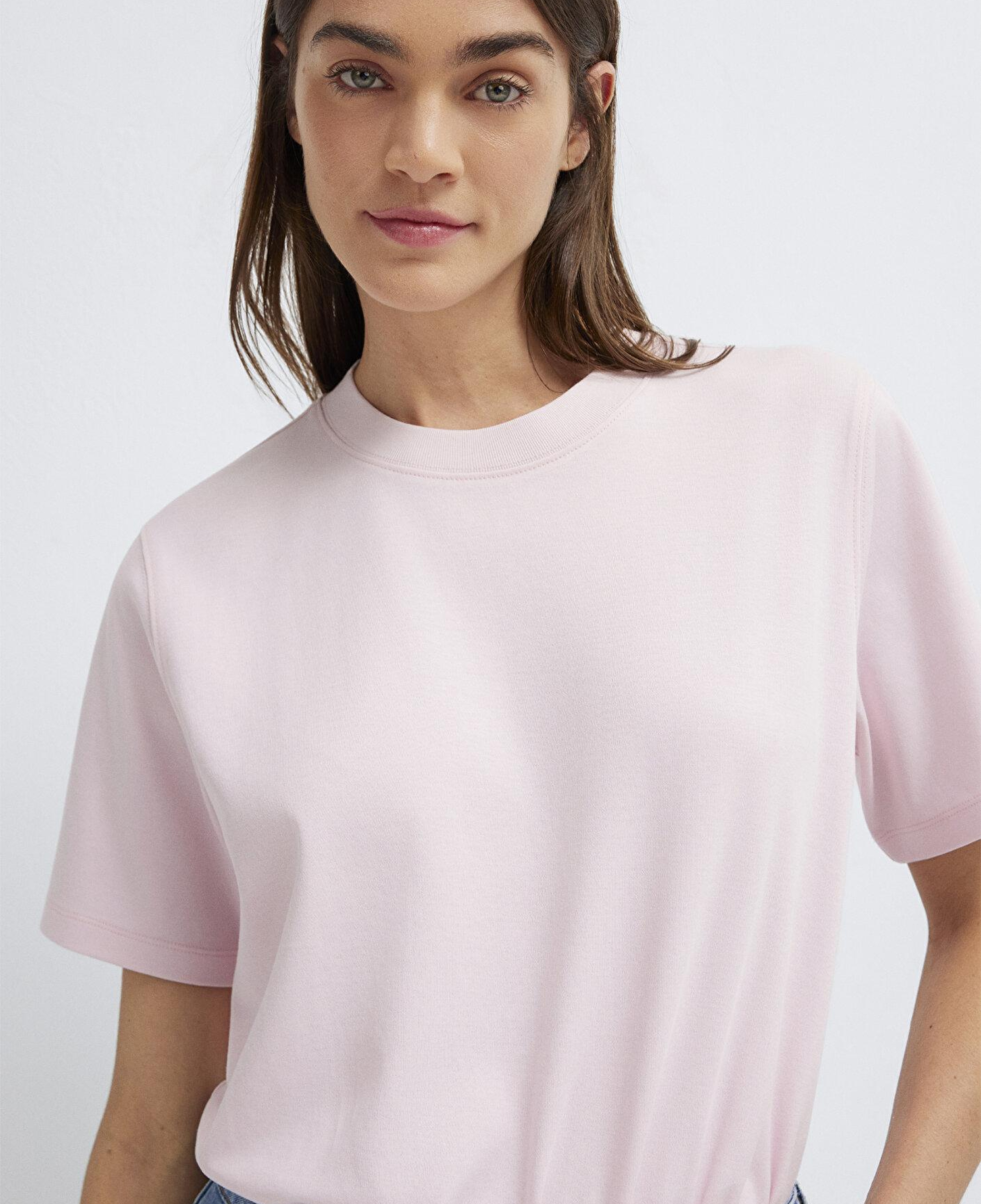 Mavi Pembe Tişört Loose Fit / Bol Rahat Kesim 1613820-89200